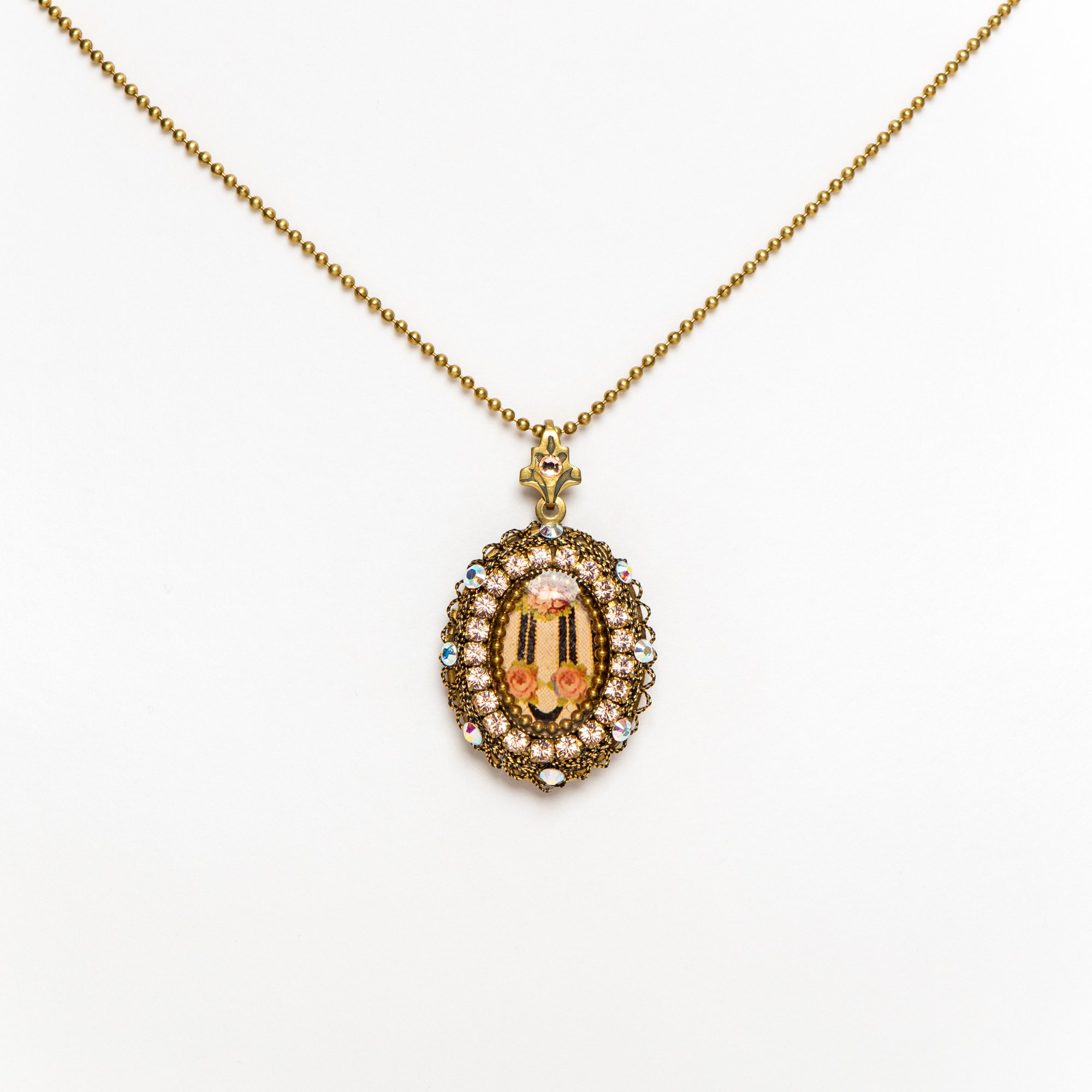 Medaillon Marquise met strass steentjes