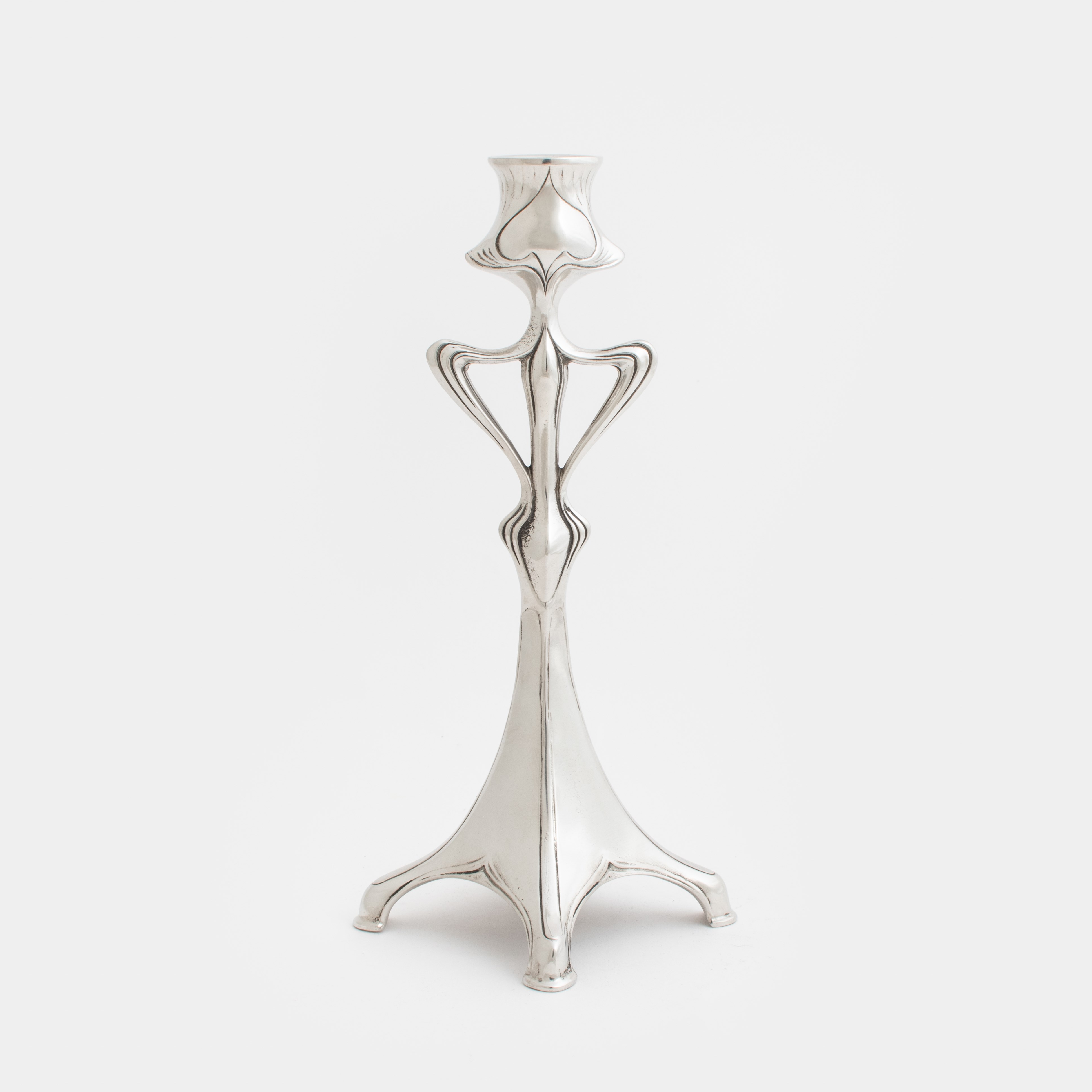 Zinn Kerzenleuchter Jugendstil