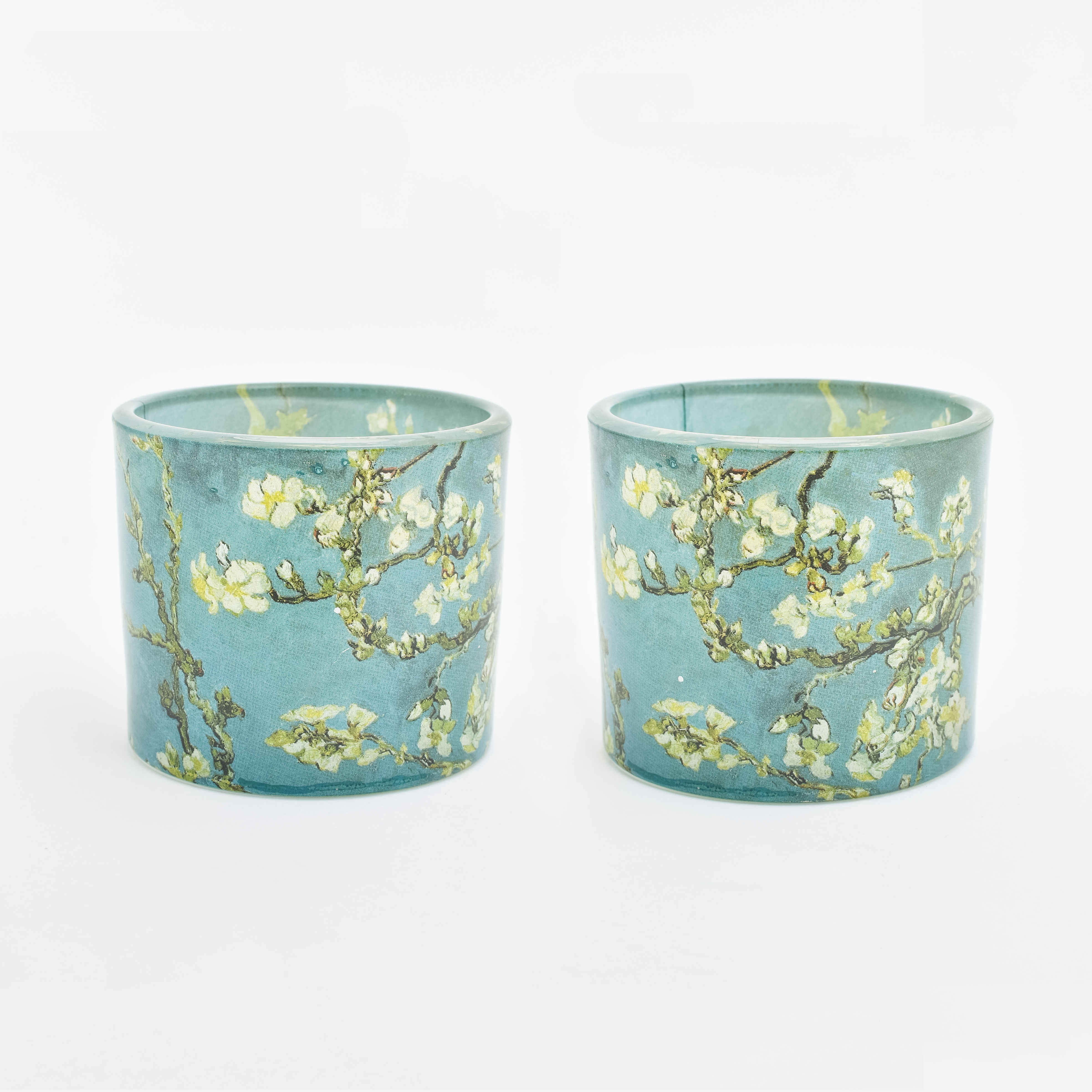 Set aus 2 Kerzenhalter Mandelblüte