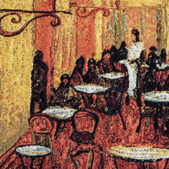 Wandteppich Café Terrasse bei Nacht | Vincent van Gogh