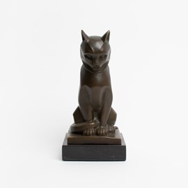 Bronzeskulptur Katze