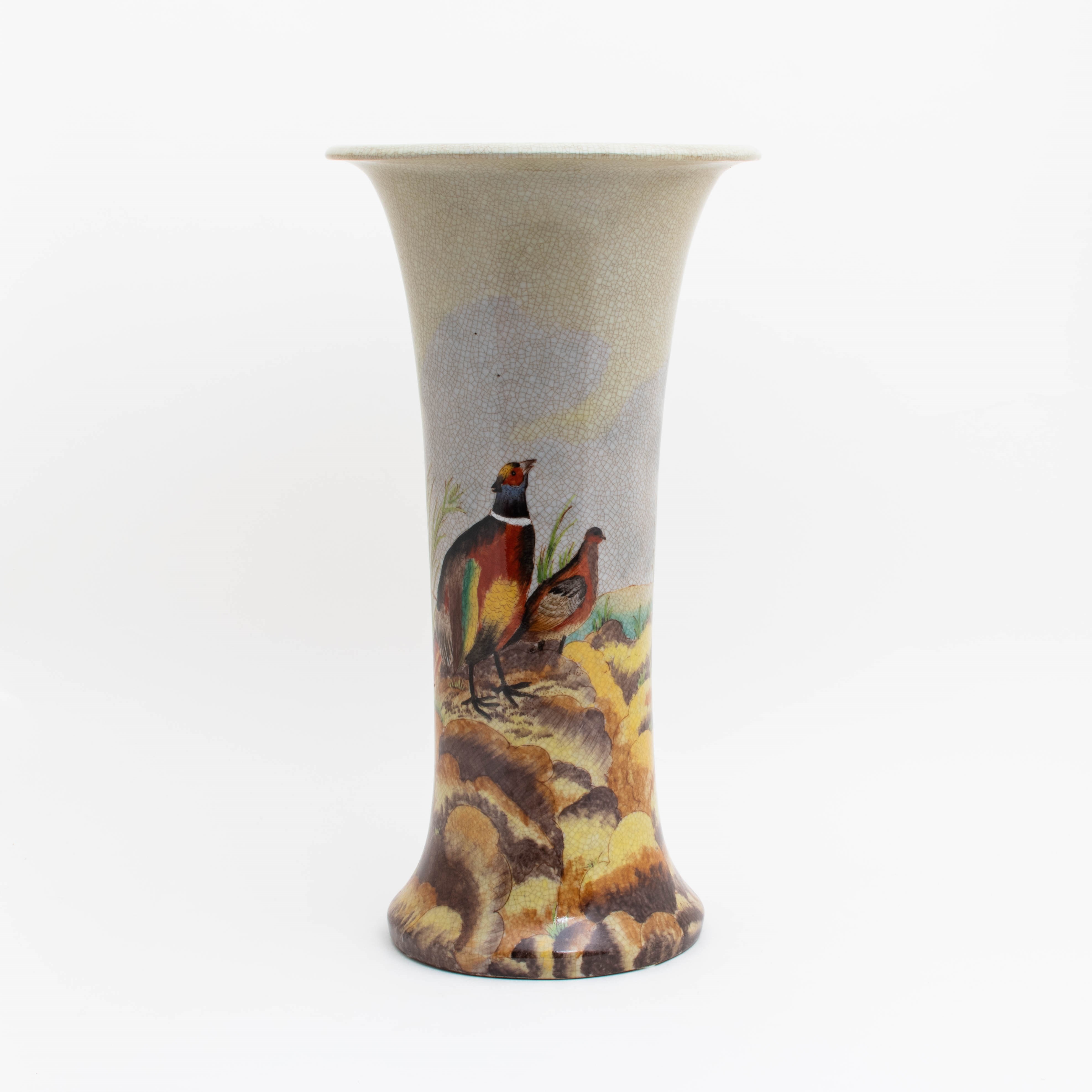 Porzellanvase mit Fasanen
