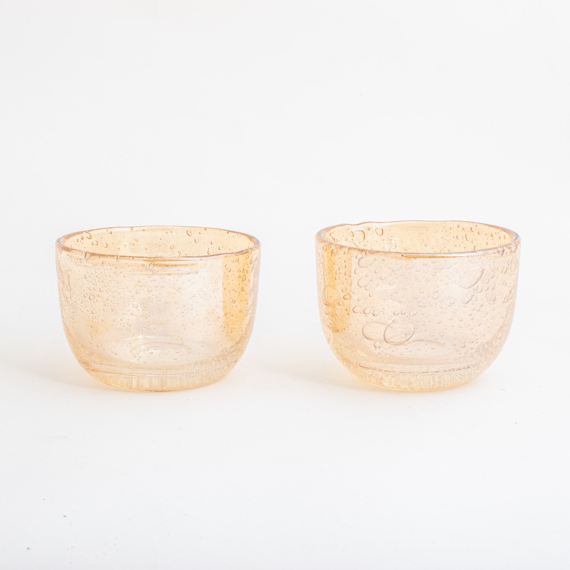 Set aus 2 Kerzenhalter Peach