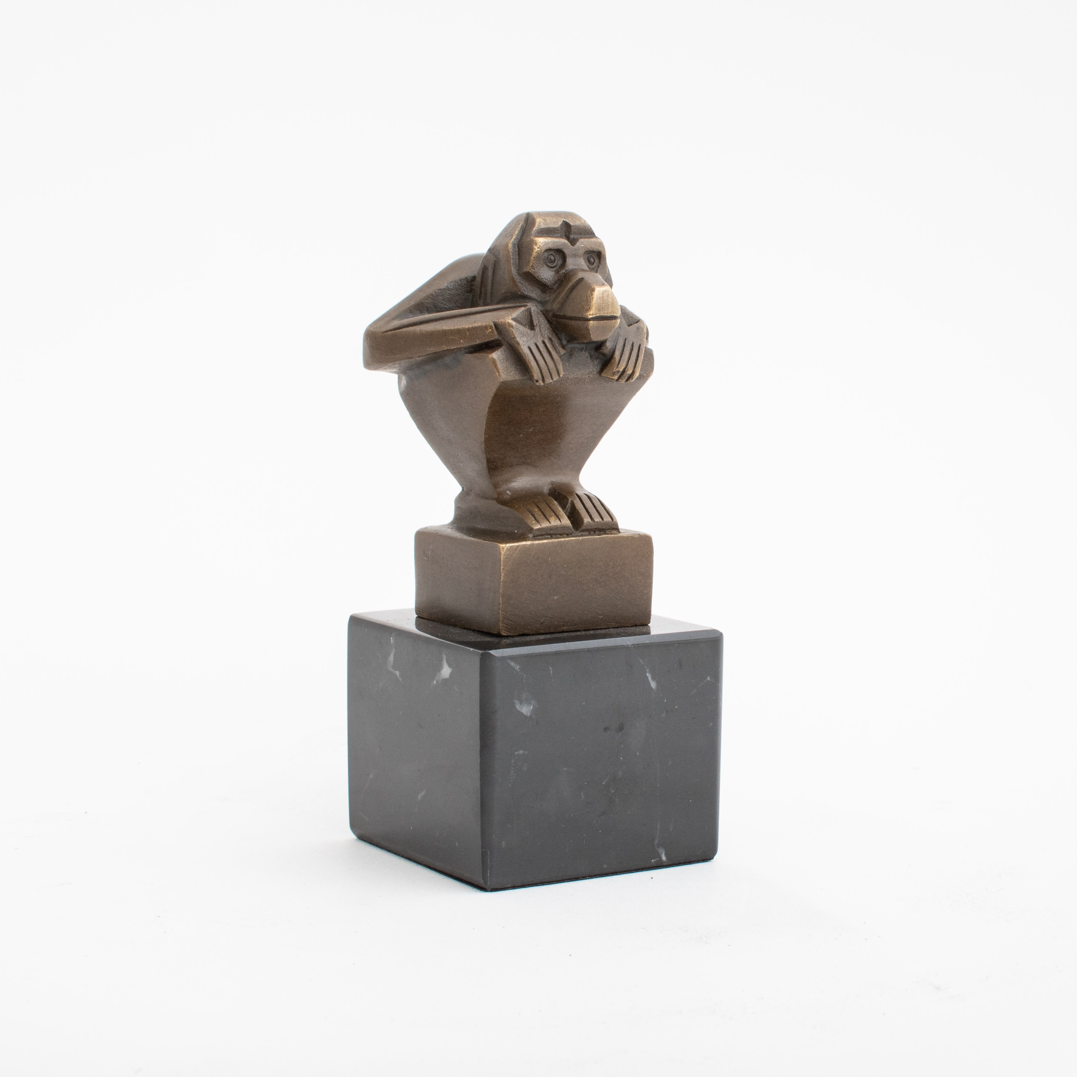 Bronzeskulptur Stilisierter Affe