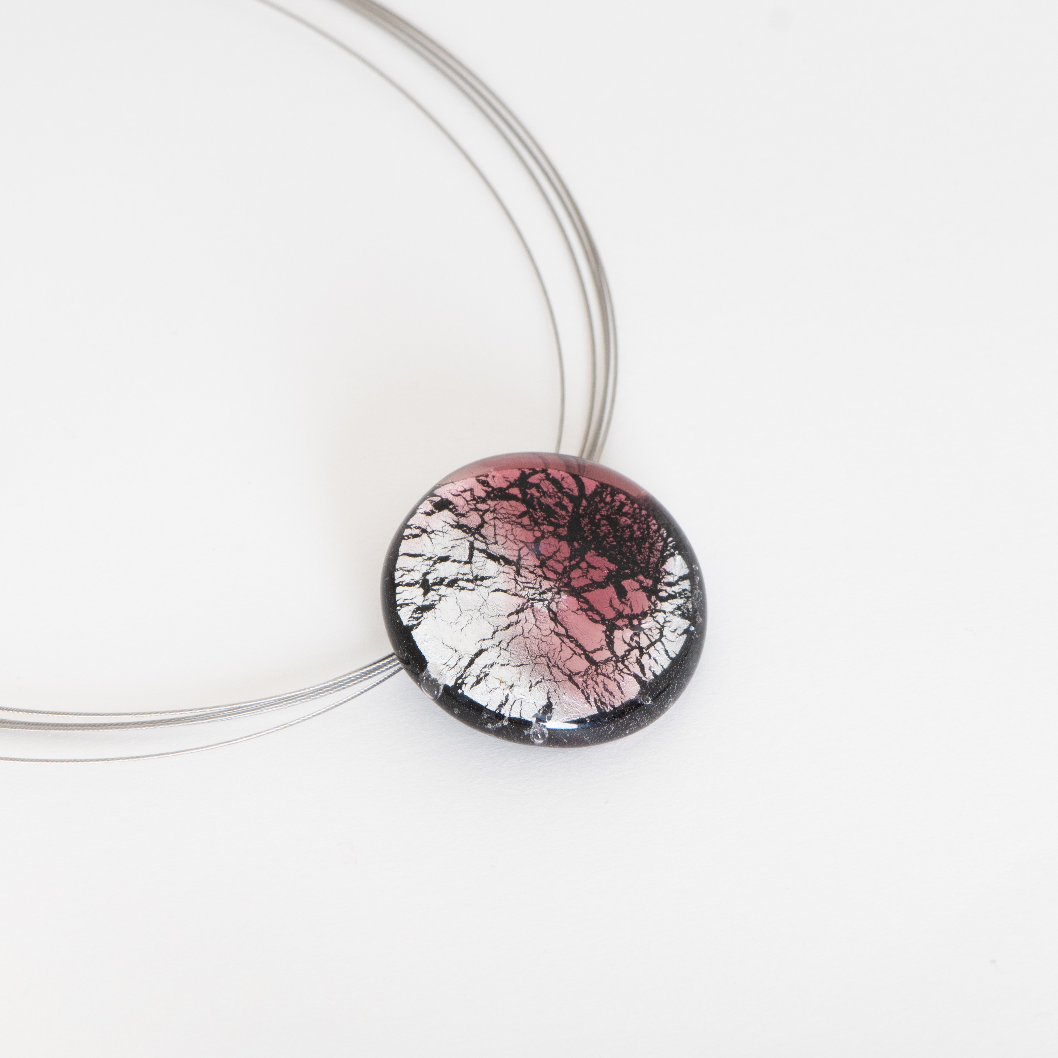Halskette Midnight Moon Rosa / Silber