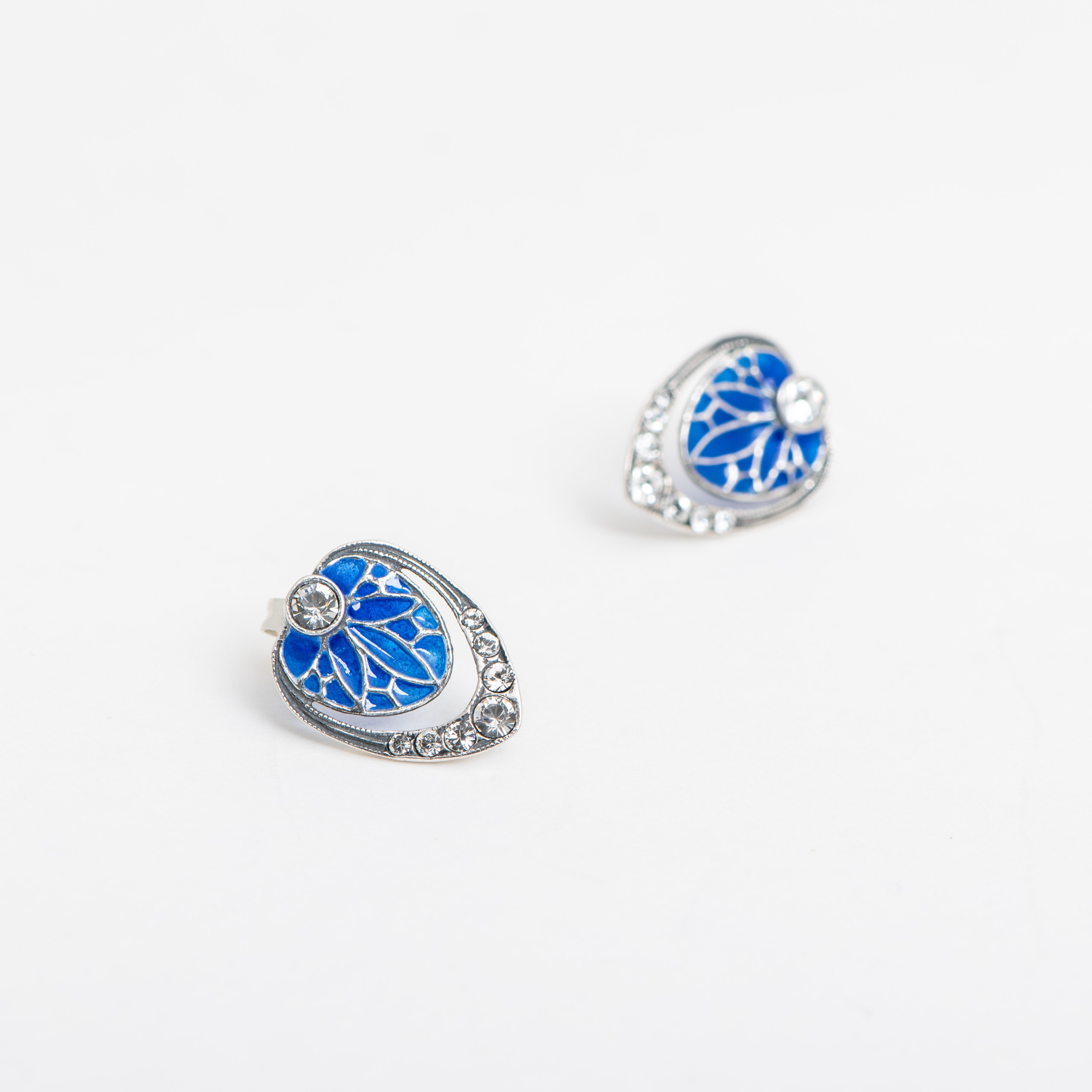 Ohrstecker Vanmij Blau Emaille