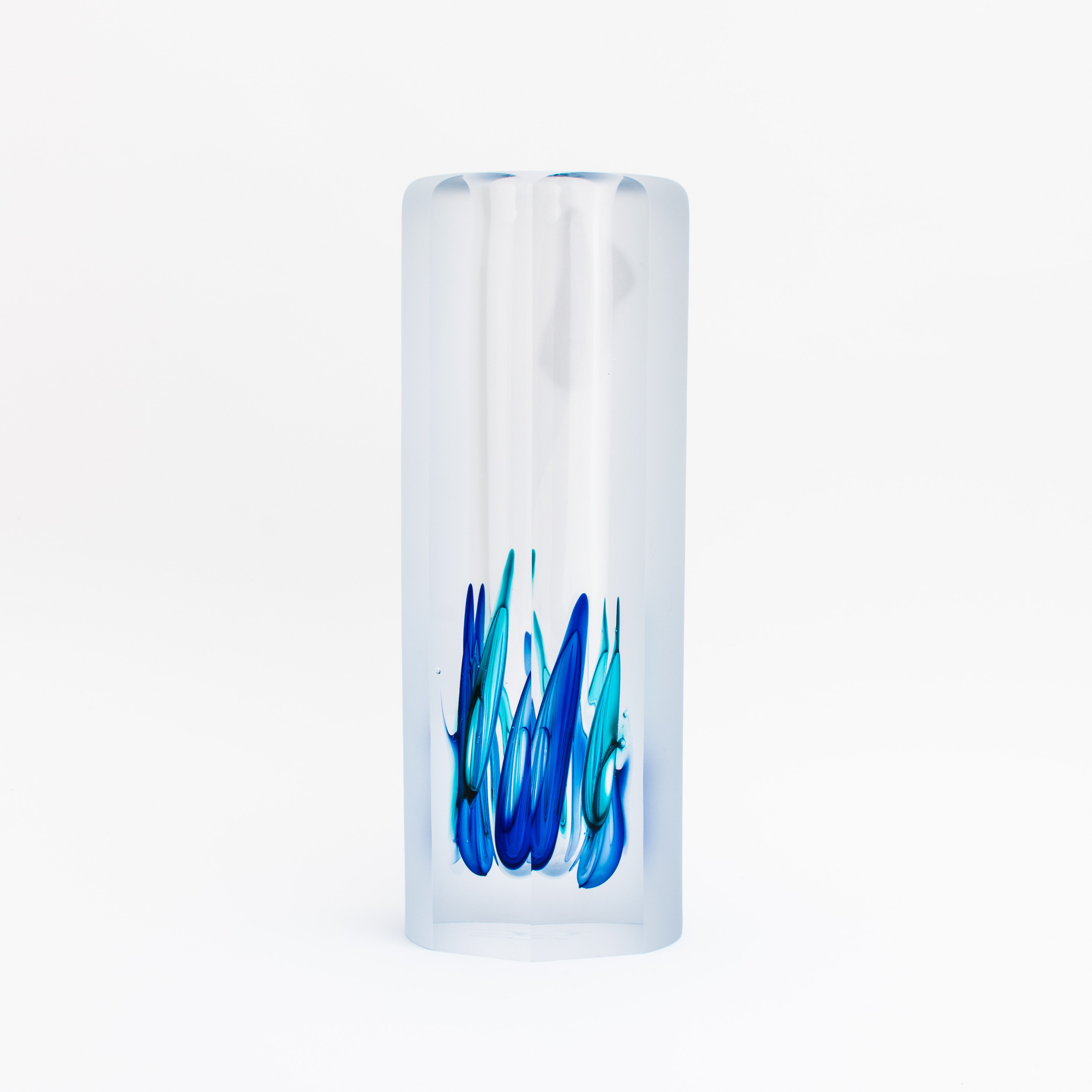 Glasobjekt/Vase Blue Ocean