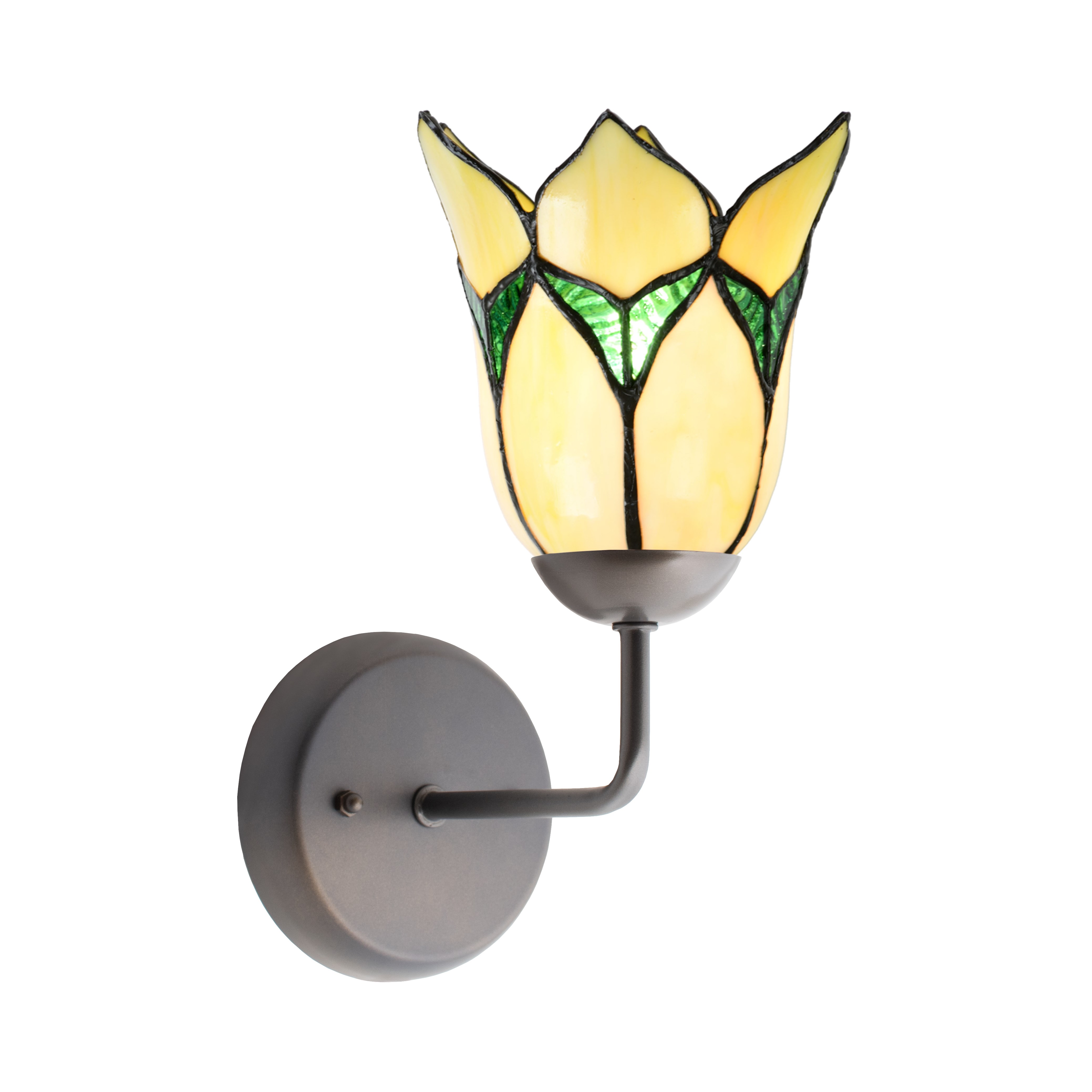 Tiffany Wandleuchte mit Lovely Flower Yellow