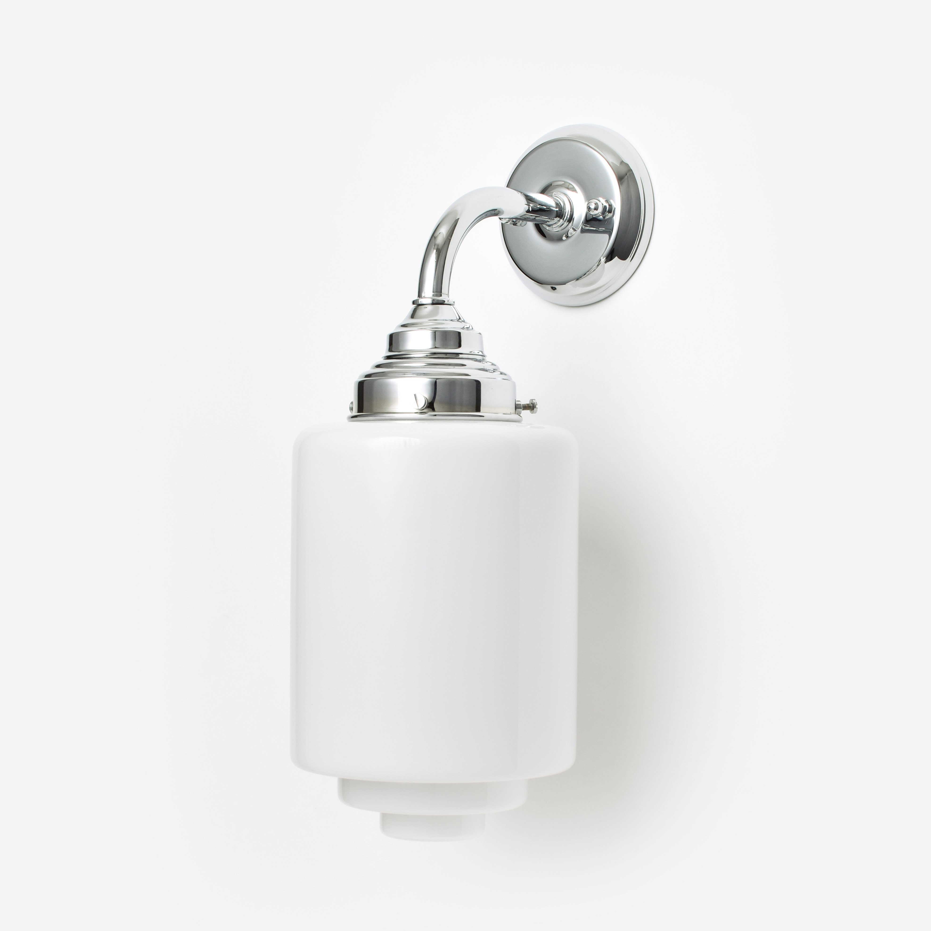 Wandleuchte Stepped Cylinder Medium Curve Chrom