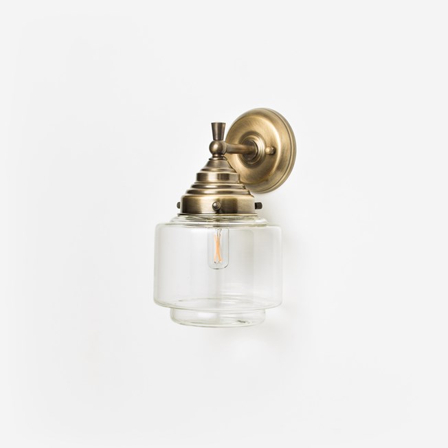 Wandlampe Stepped Cylinder Small Clear Royal Bronze