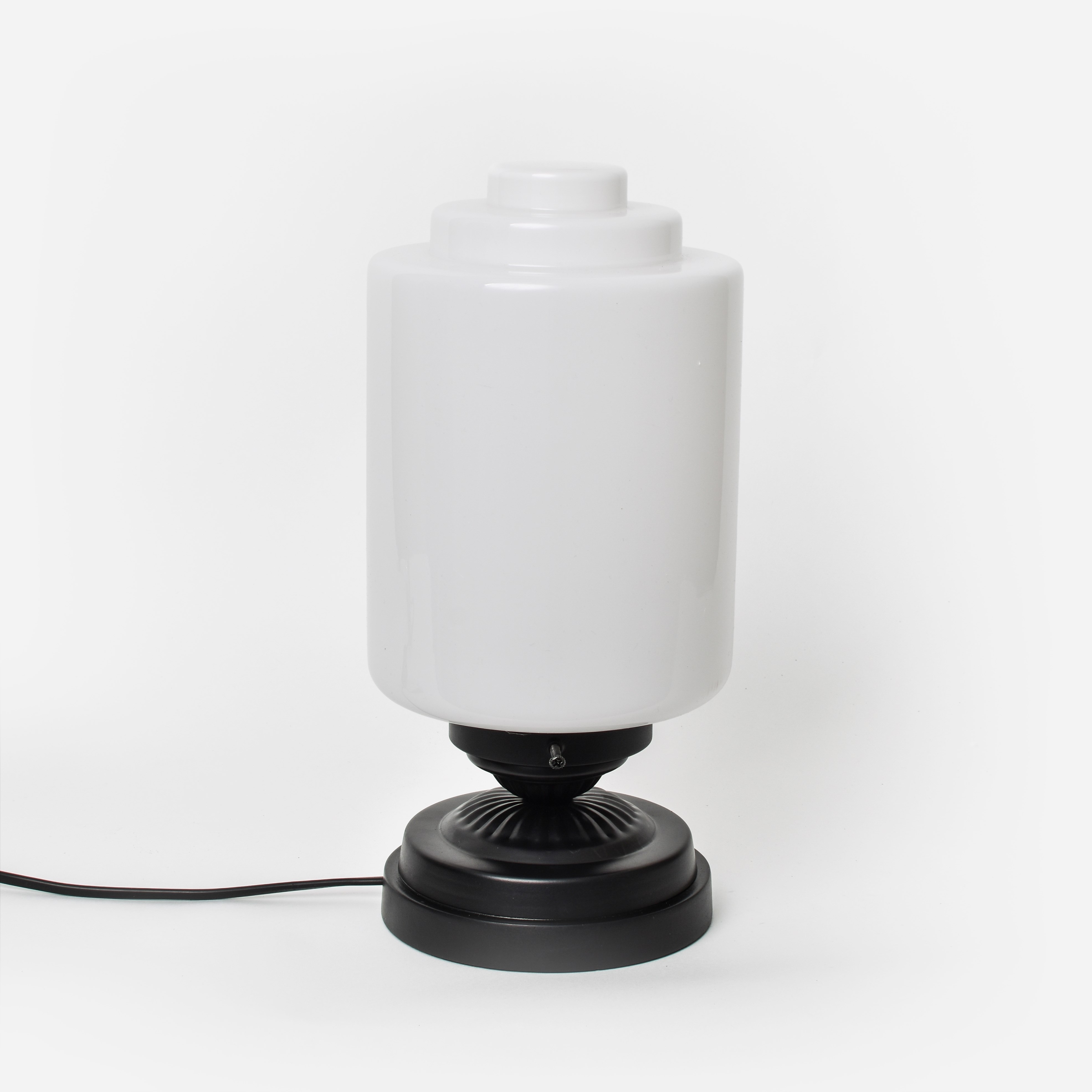 Niedrige Tischlampe Stepped Cylinder Medium Moonlight
