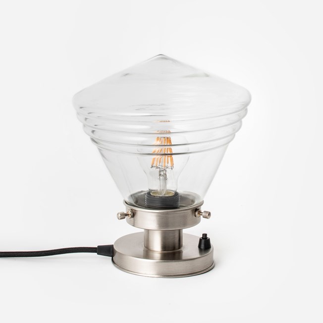 Tischlampe uxurious School Small Clear 20's Mattes Nickel