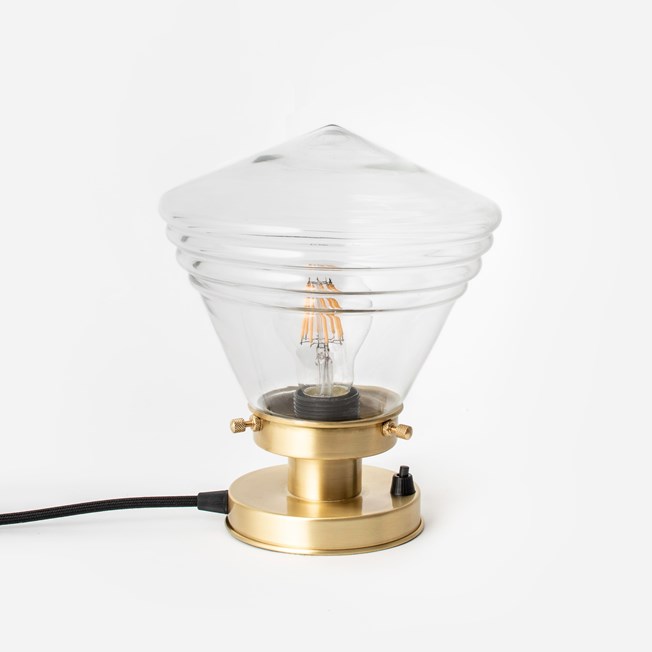 Tischlampe Luxurious School Small Clear 20's Messing