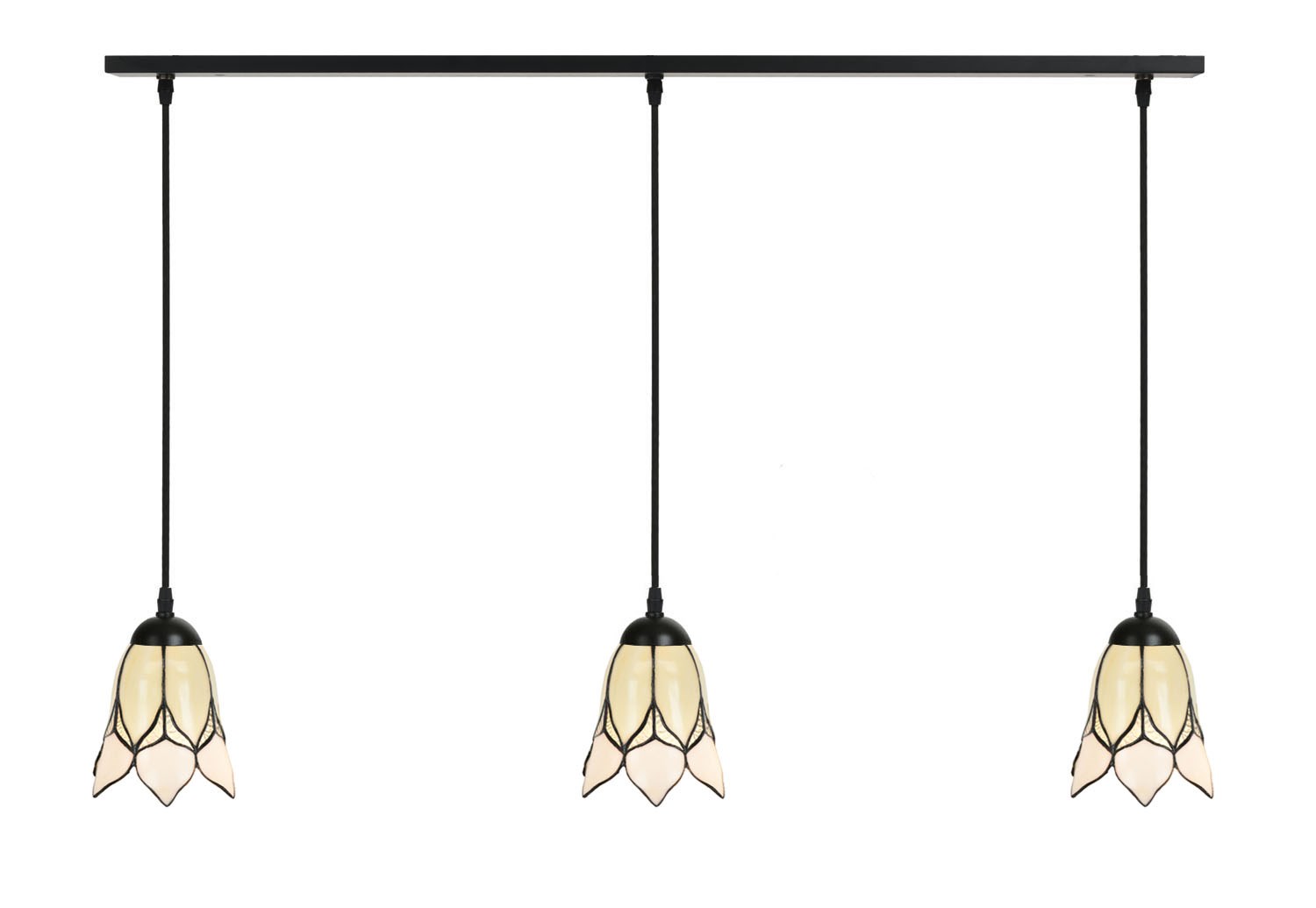 3 x Tiffany Lovely Flower White auf Deckenbalken