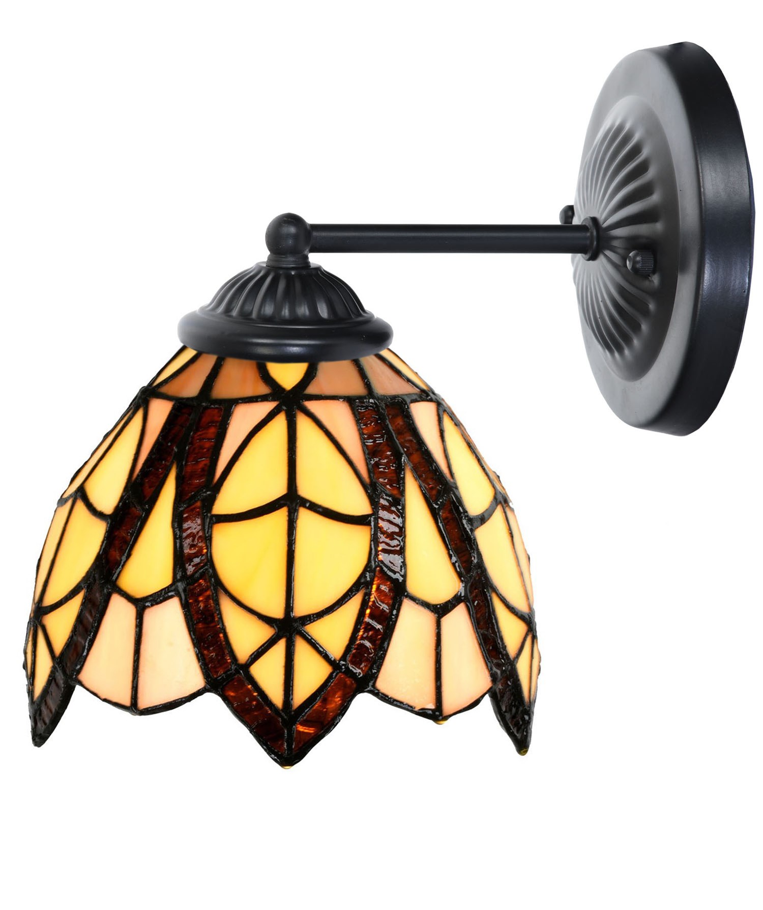 Tiffany Wandlampe schwarz mit Flow Souplesse Small