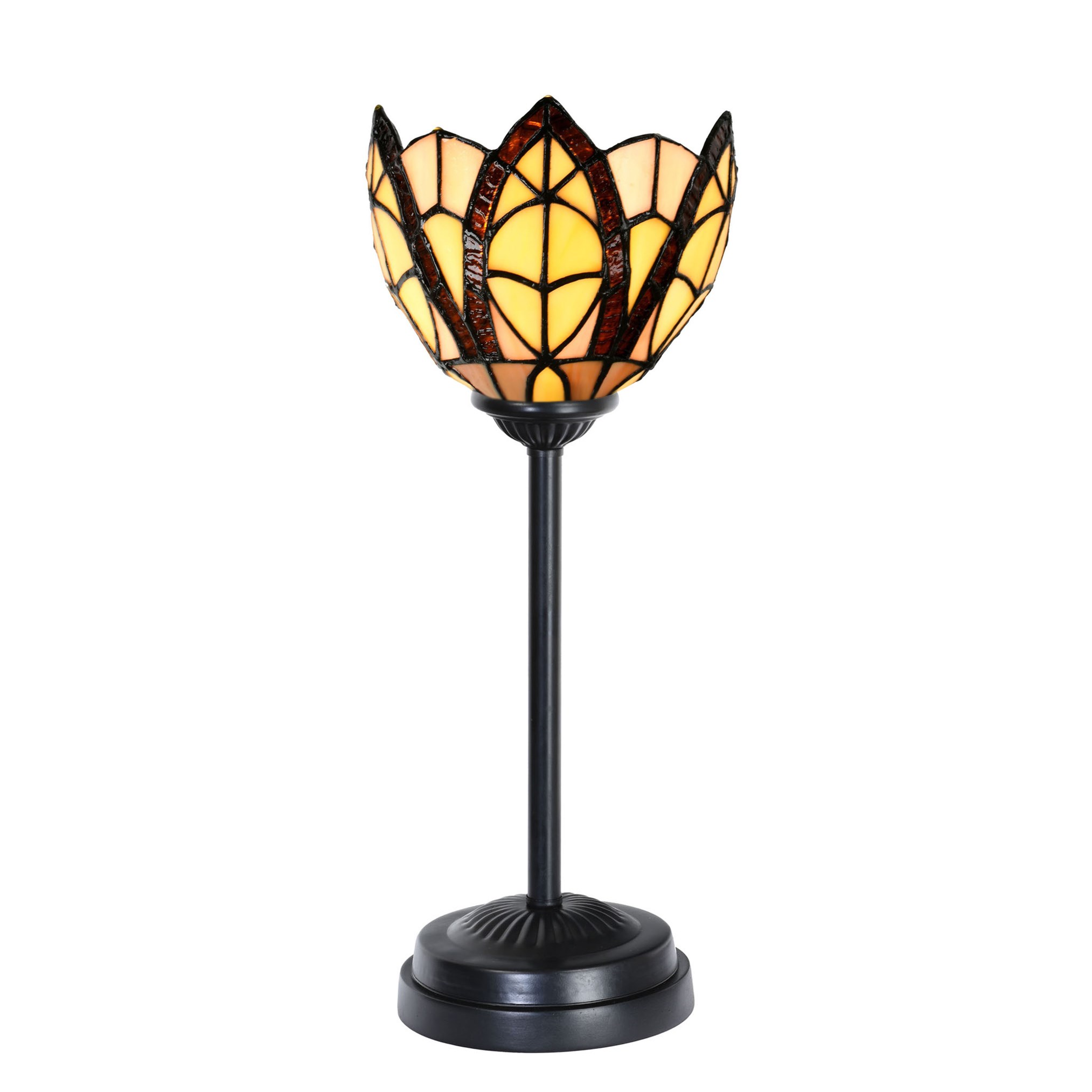 Tiffany Slim Tischlampe schwarz mit Flow Souplesse Small
