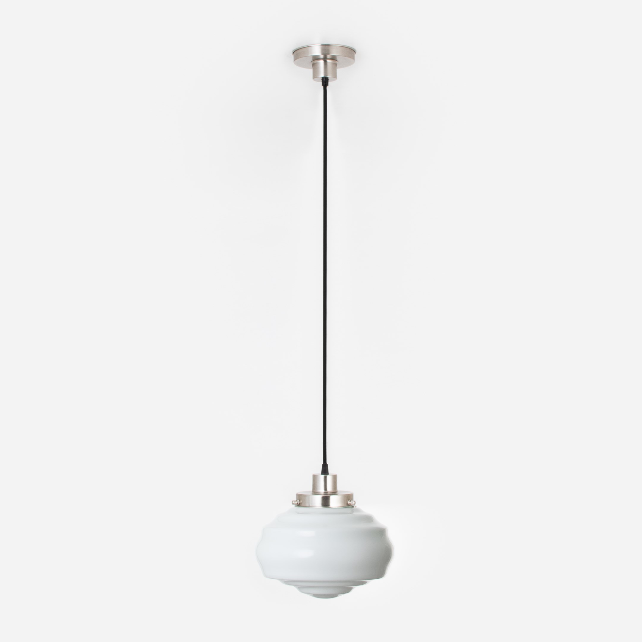 Hängelampe am Kabel Alphonse 20's Nickel matt