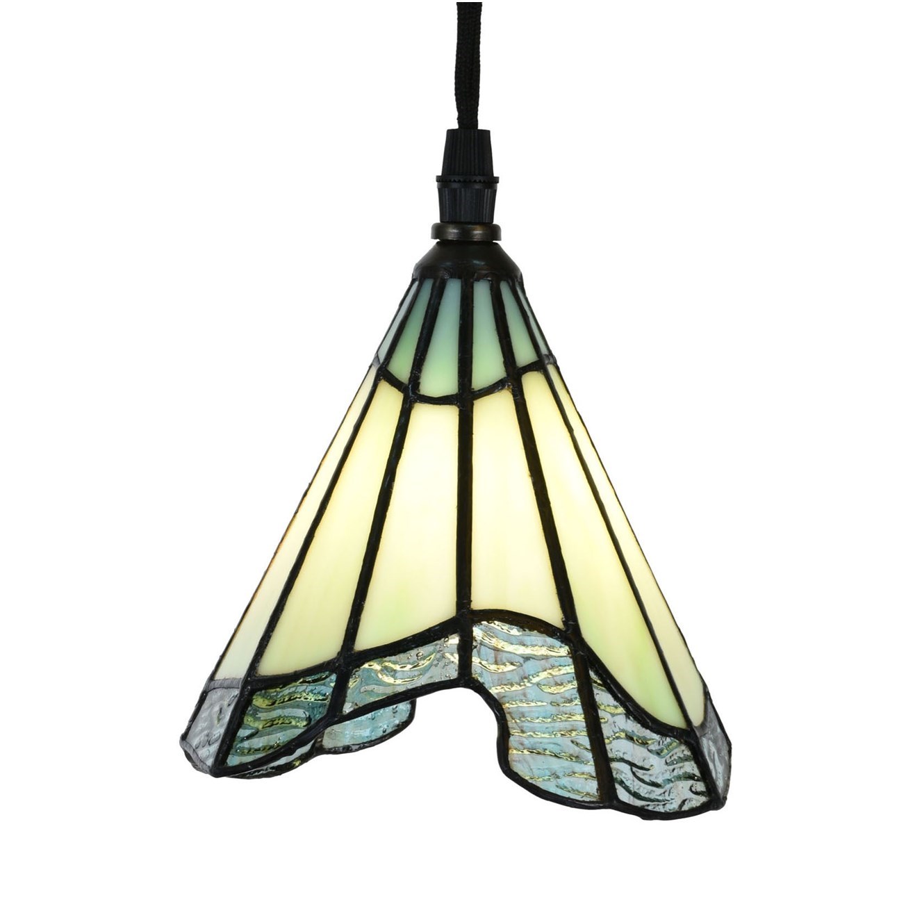Kreative Tiffany Lampe an einer Leinenschnur Bohemian