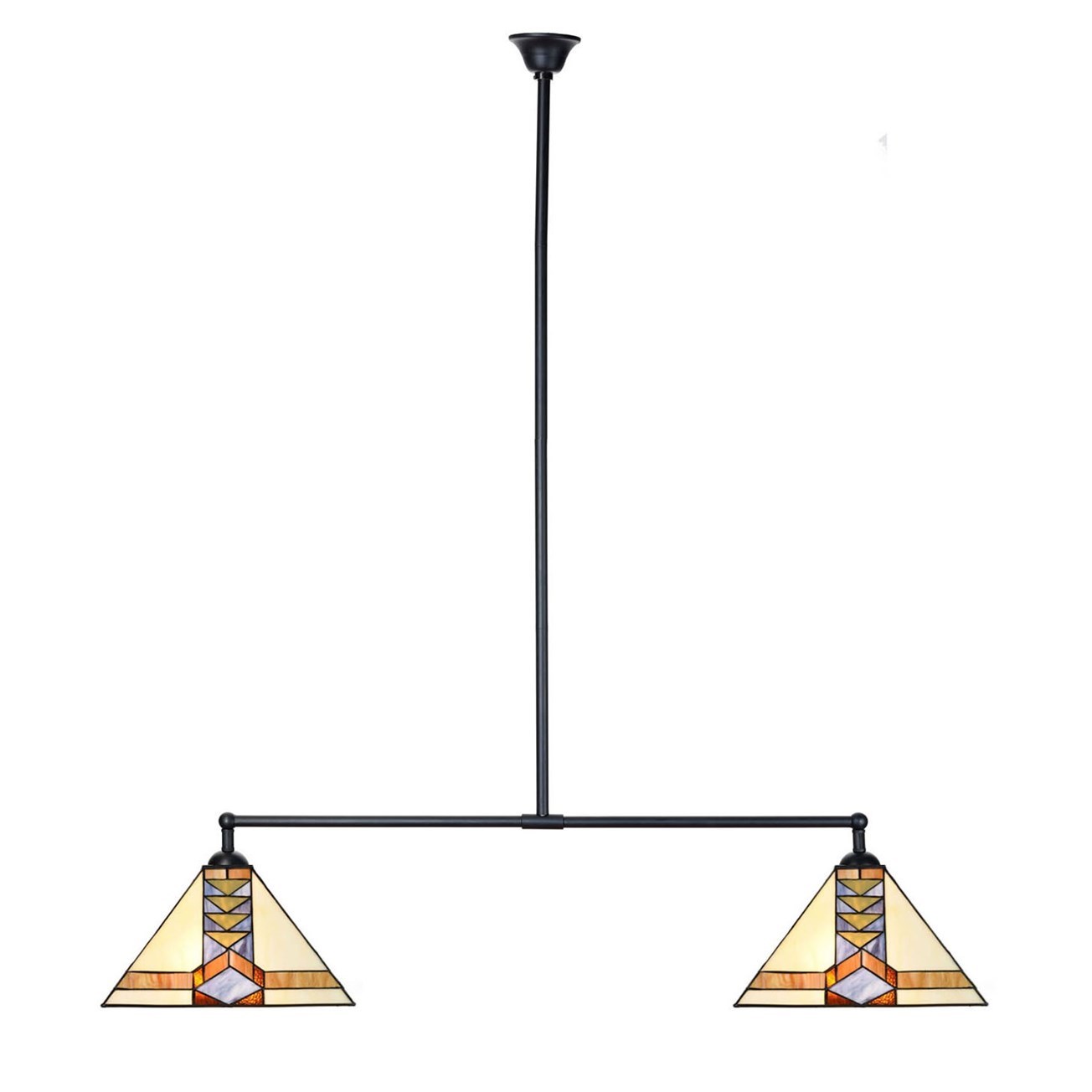 Tiffany T-Lampe 2 Lichter Pyramide