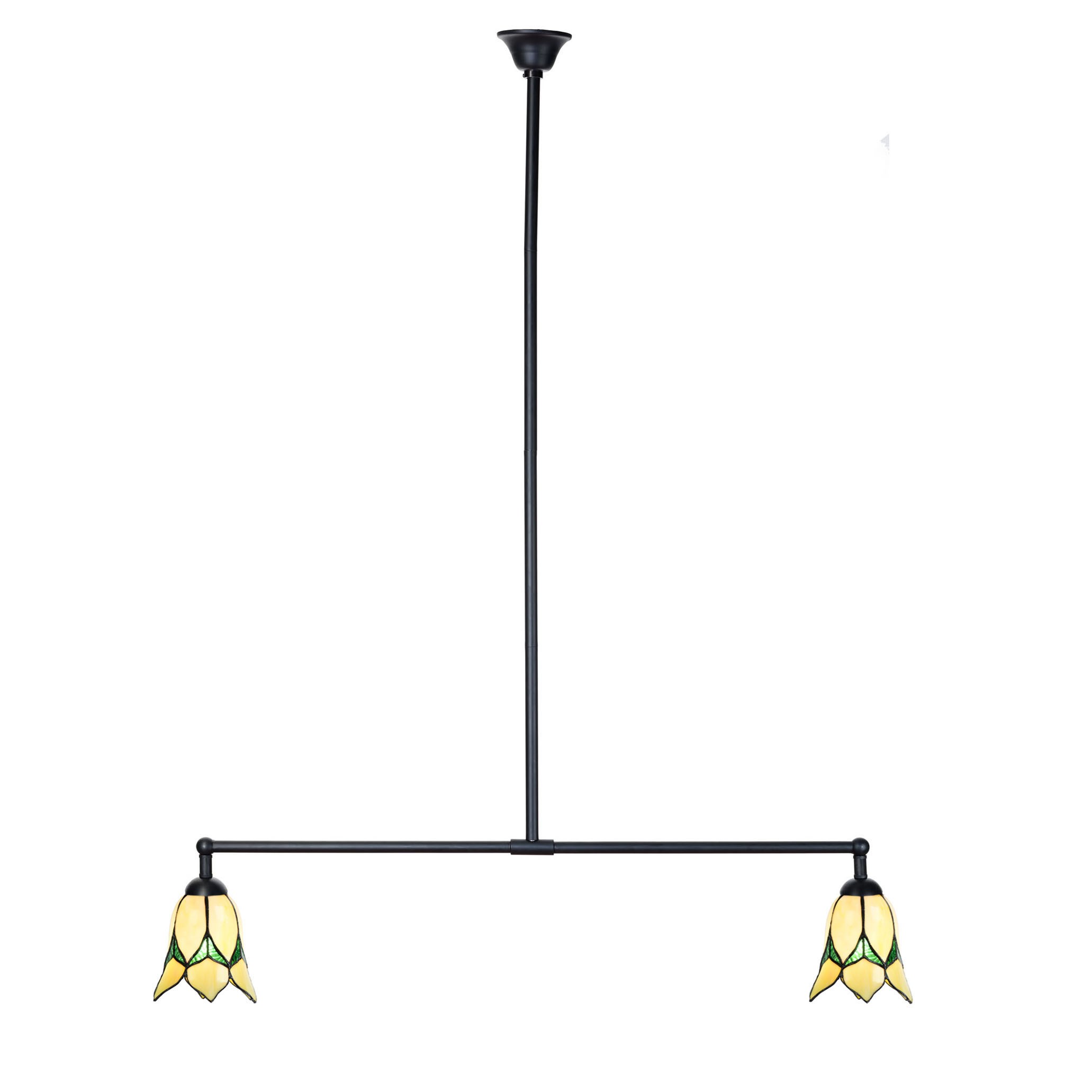 Tiffany T-Lampe 2 Lichter Lovely Flower Yellow