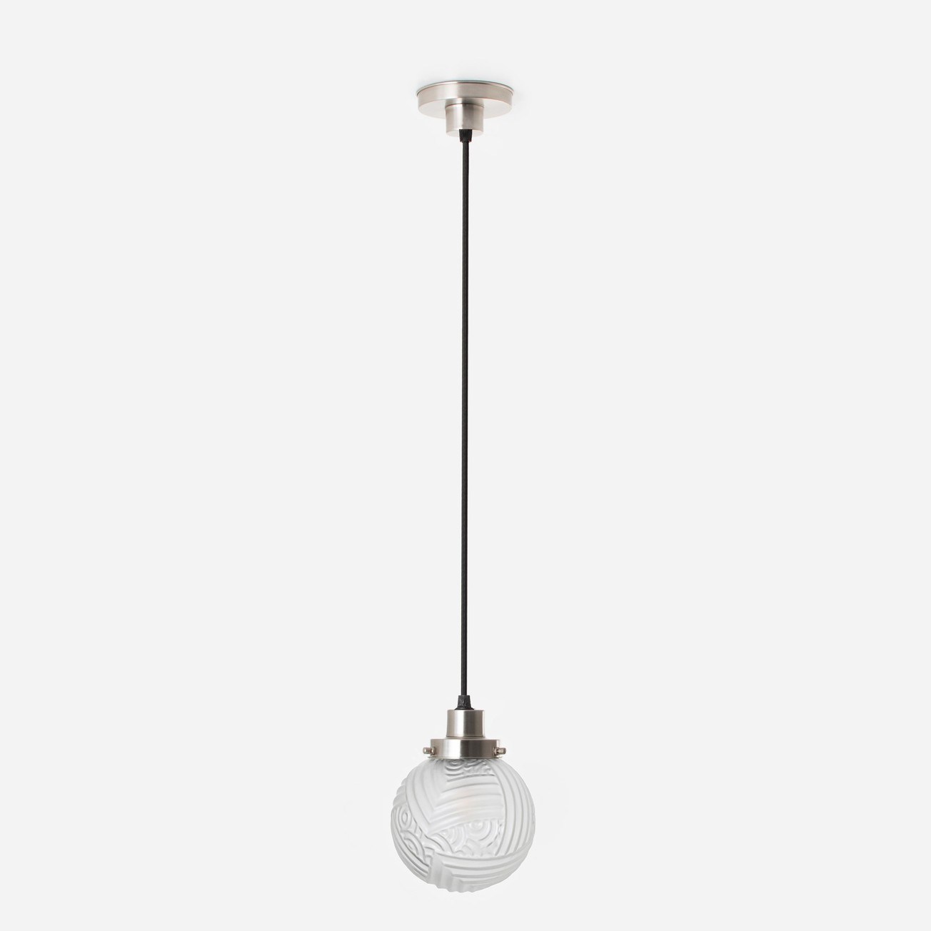 Hängelampe am Kabel Nouveau Romance 20's Nickel matt