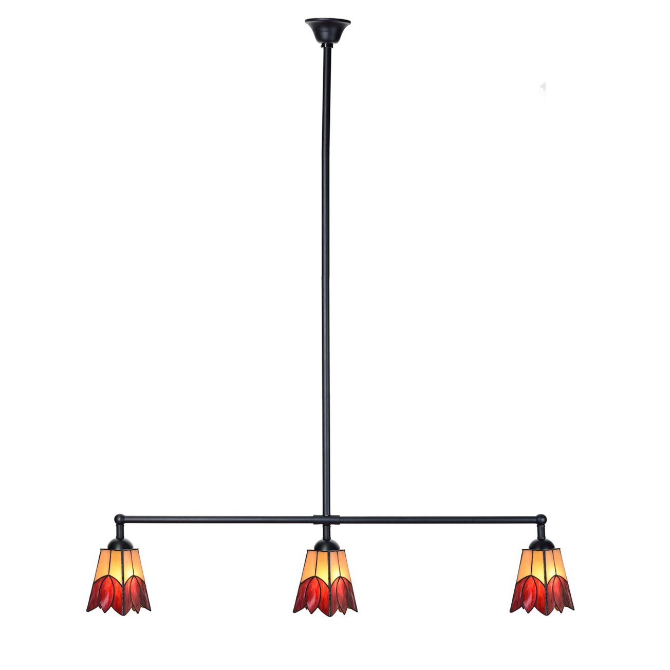 Tiffany T-Lampe 3 Lichter Fleur de Vanneau „Kievitsbloem“