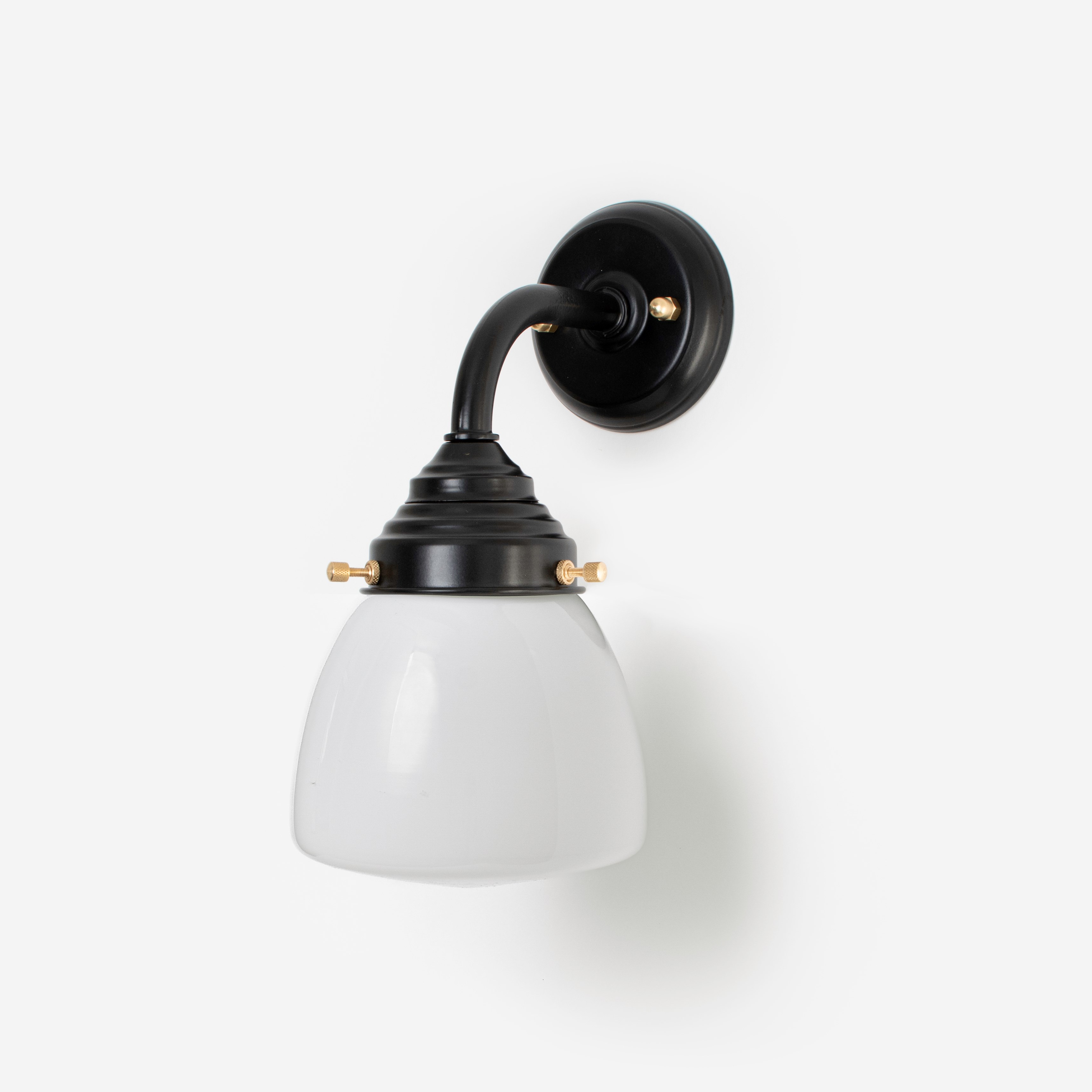Außenleuchte - Wandleuchte Schoolglobe Small Curve Black