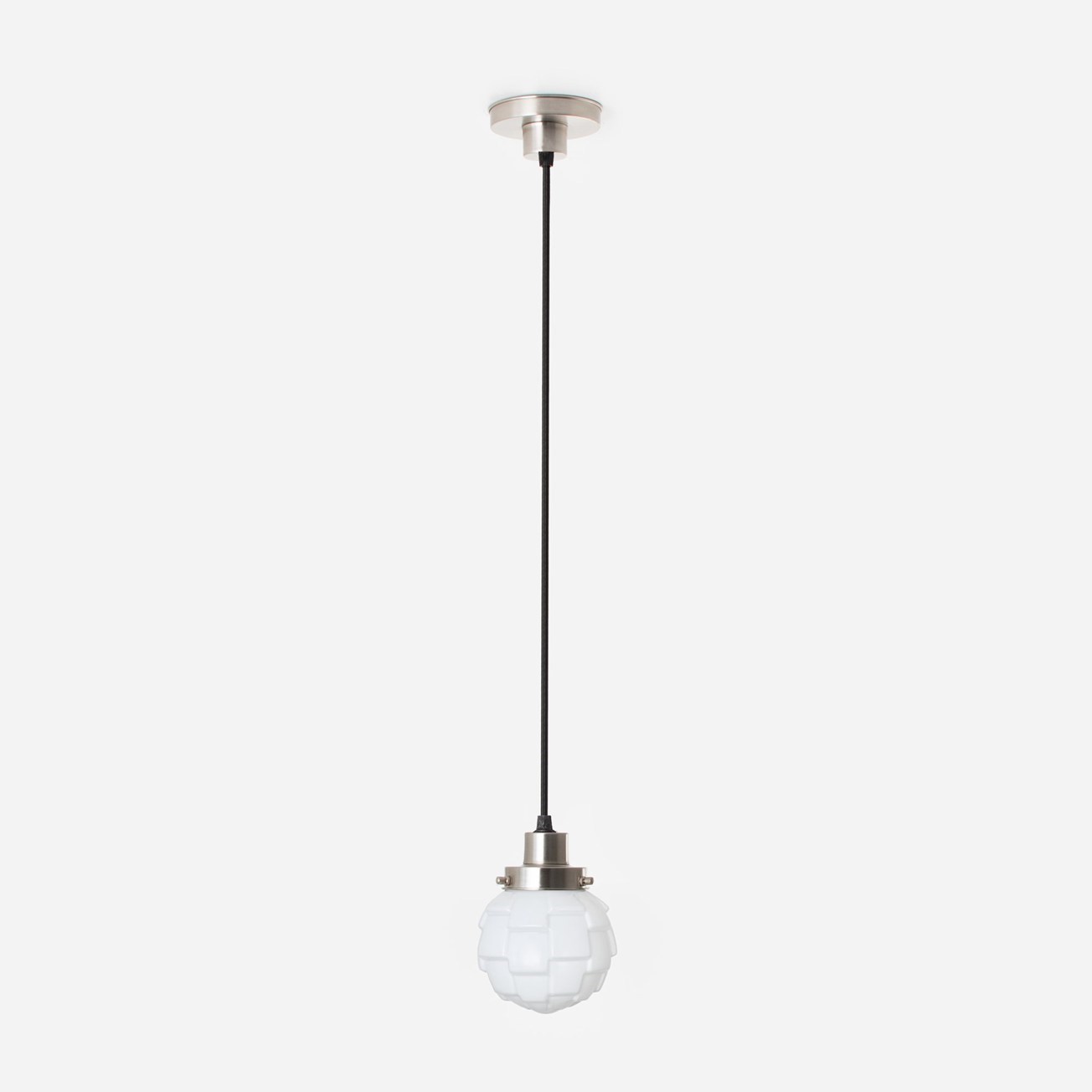 Hängelampe am Kabel Bretagne 20's Nickel matt