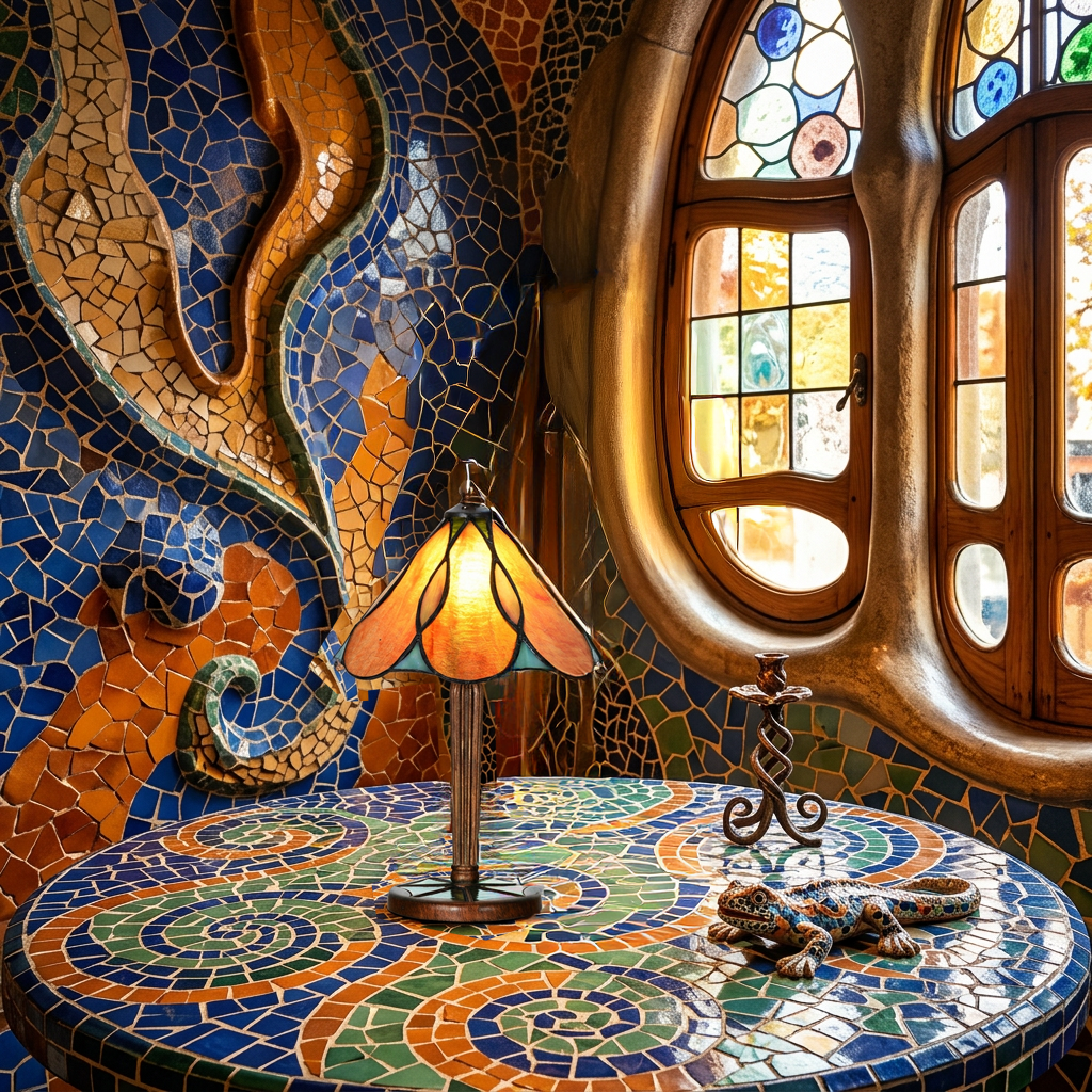 Tiffany-Tischlampe Gaudi