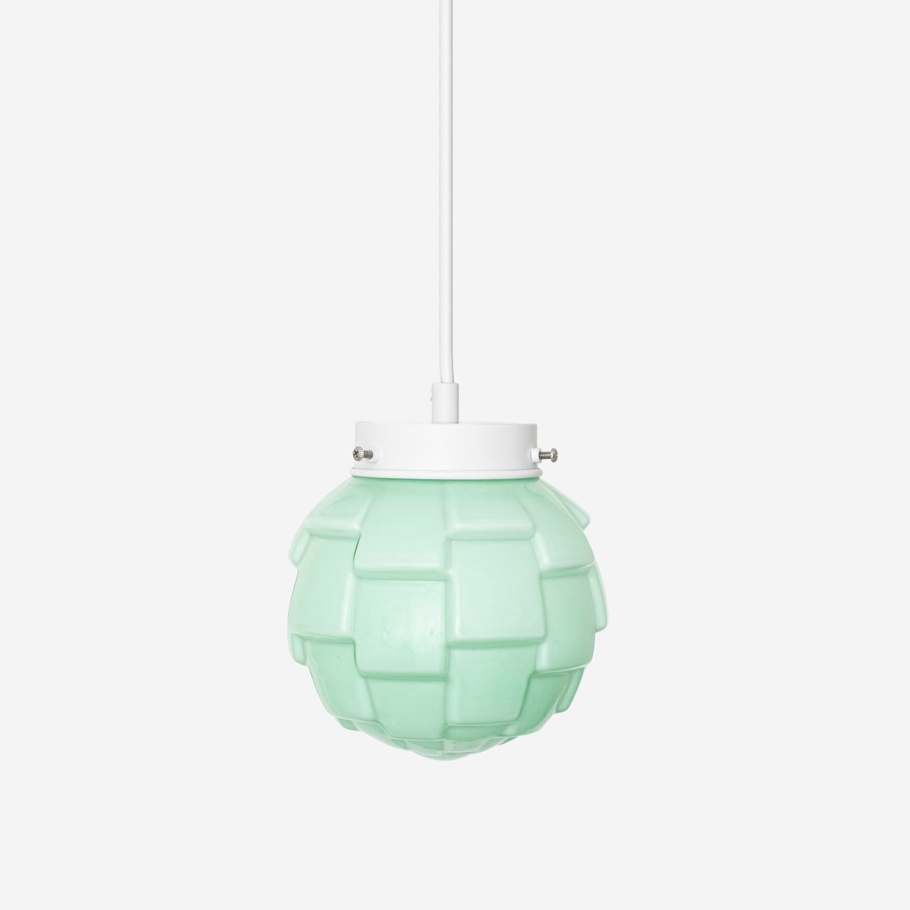 Bretagne Mint Retro Pendelleuchte mit Kabel