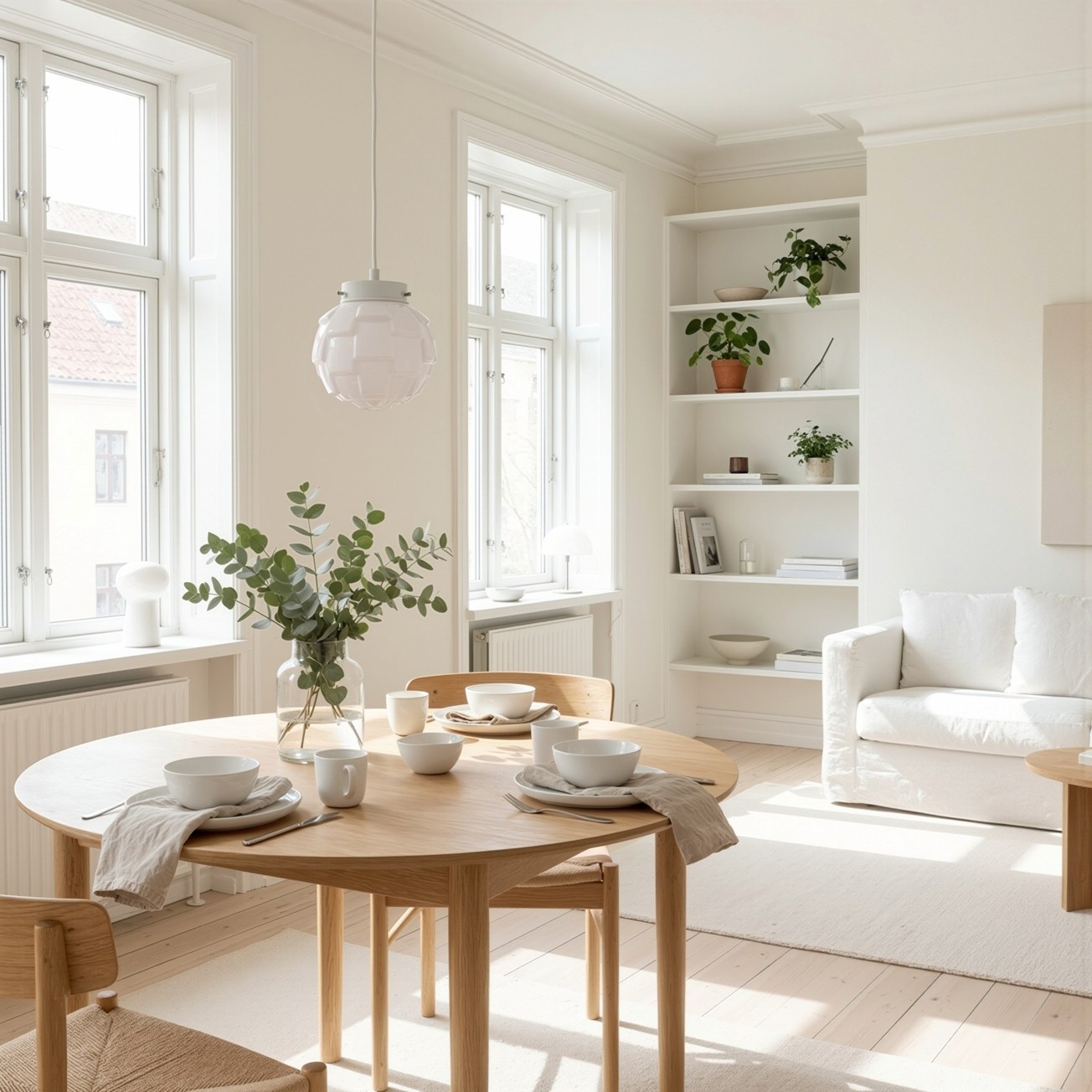Bretagne Blush Retro Pendelleuchte mit Kabel