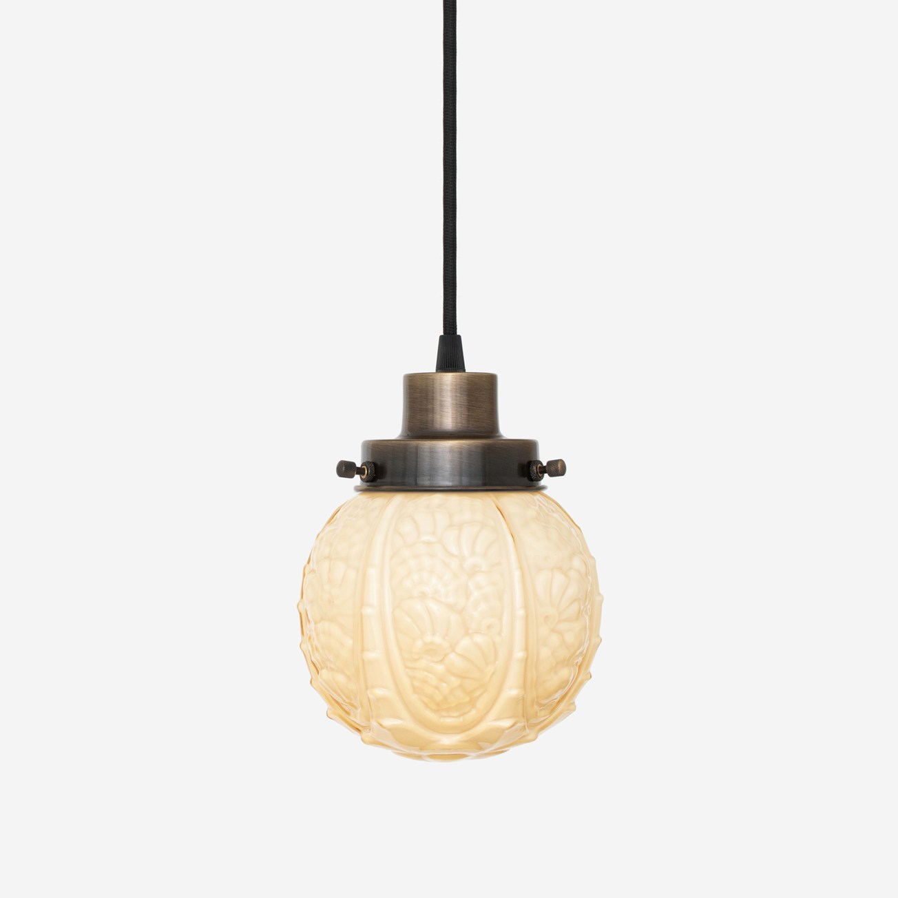 Guimard Flower Sunny 20er Jahre Pendelleuchte mit Kabel, Bronze