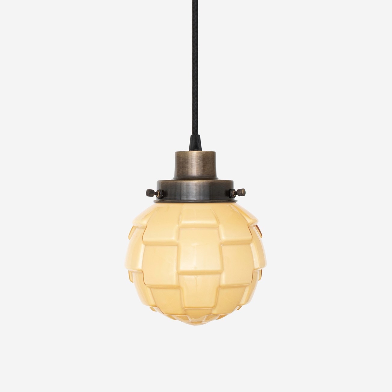 Pendelleuchte mit Kabel, Bretagne Sunny 20er Jahre, Bronze