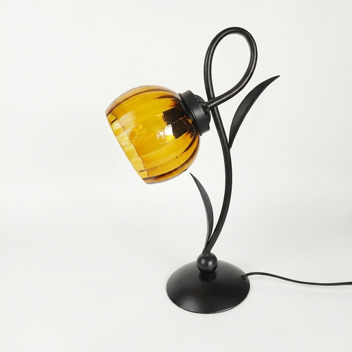 Wunderschöne Calabash Bernstein-Tischlampe