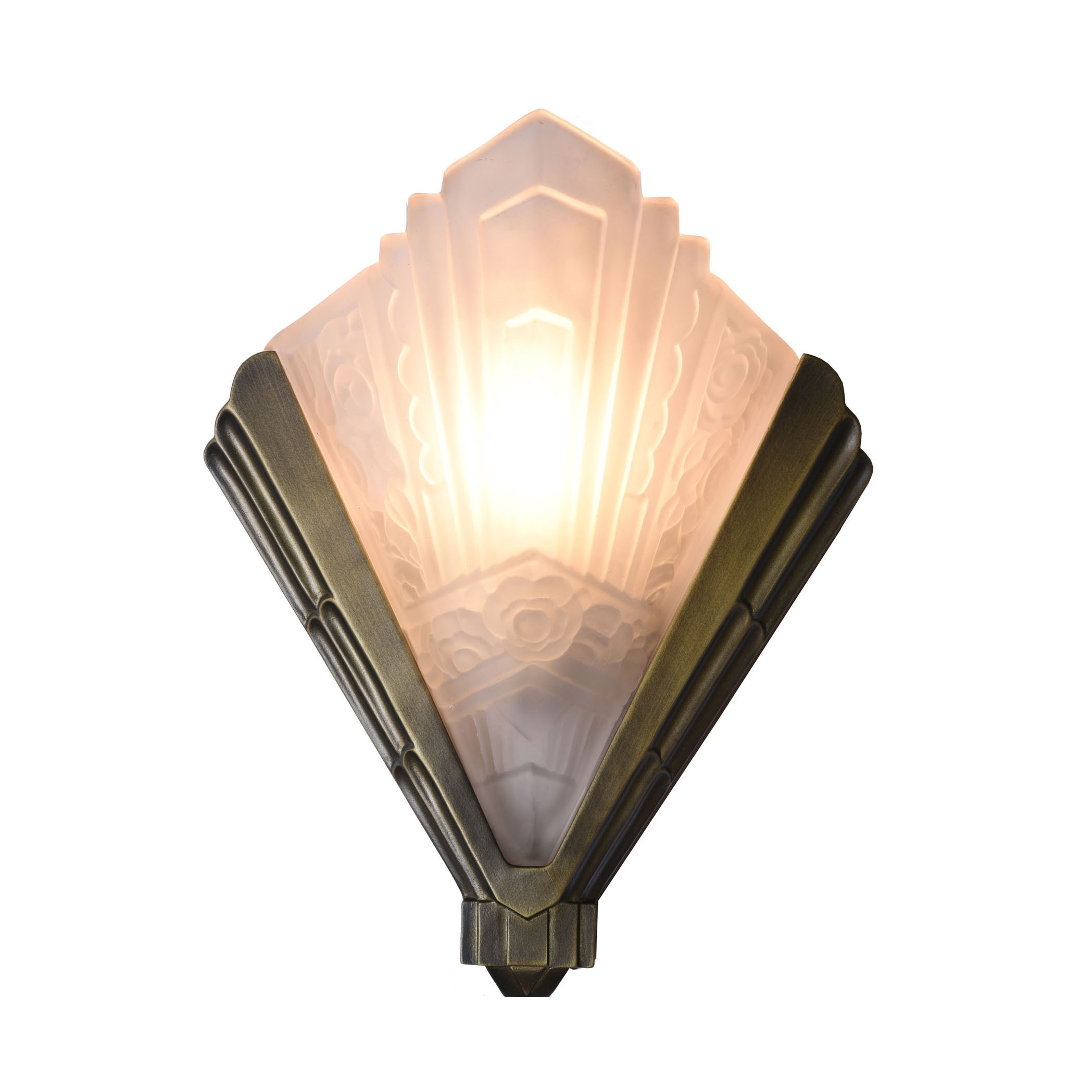 Wandleuchte Nouveau Style Patinierte Bronze 