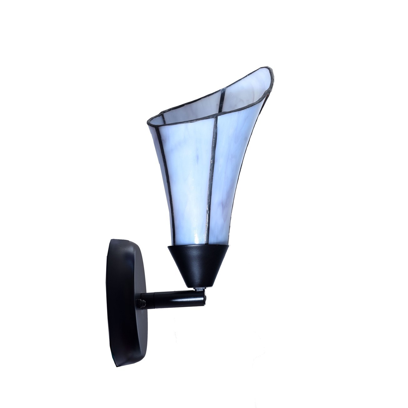 Tiffany Wandlampe kleine Calla lila/blau