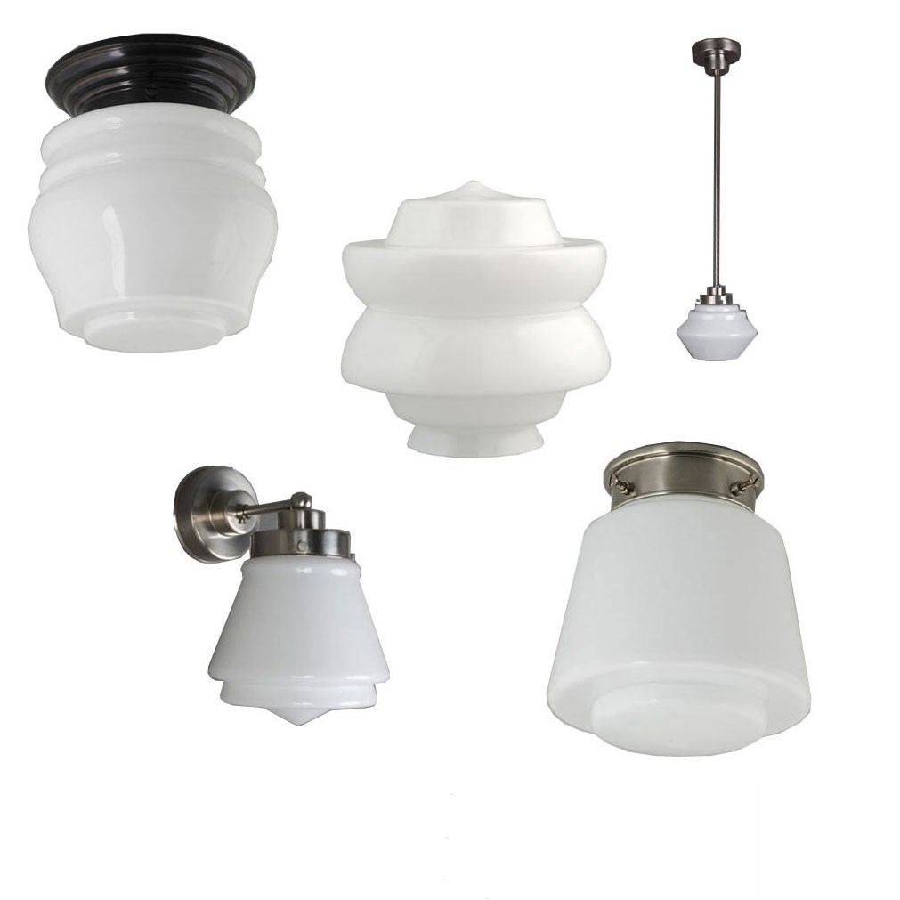 Lampen mit Kragen 8 cm.