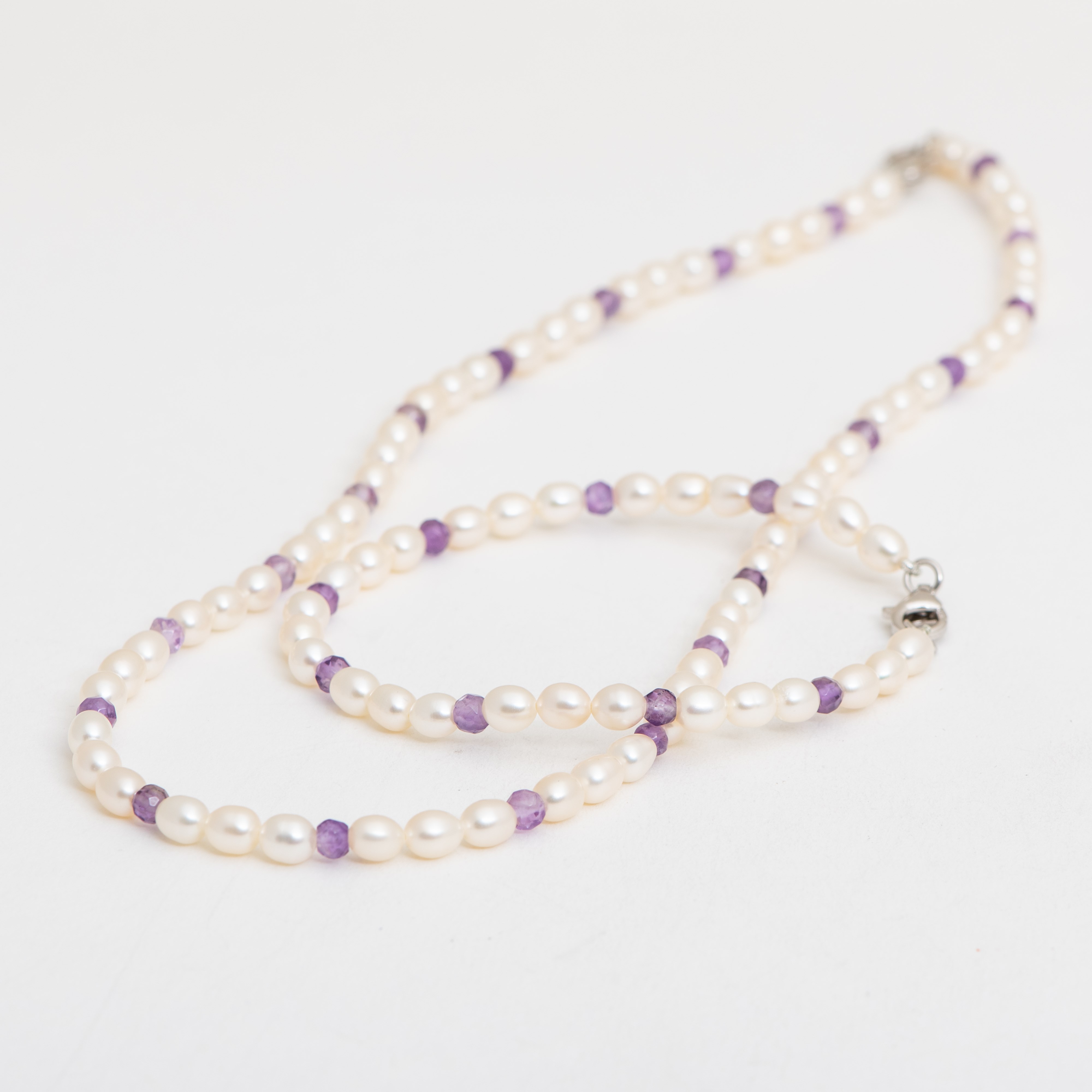 Satz Halskette und Armband Pearl Regen