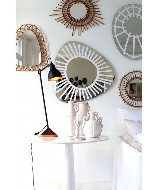 La Lampe Gras Tischleuchte mit Eichen Basis Bernard