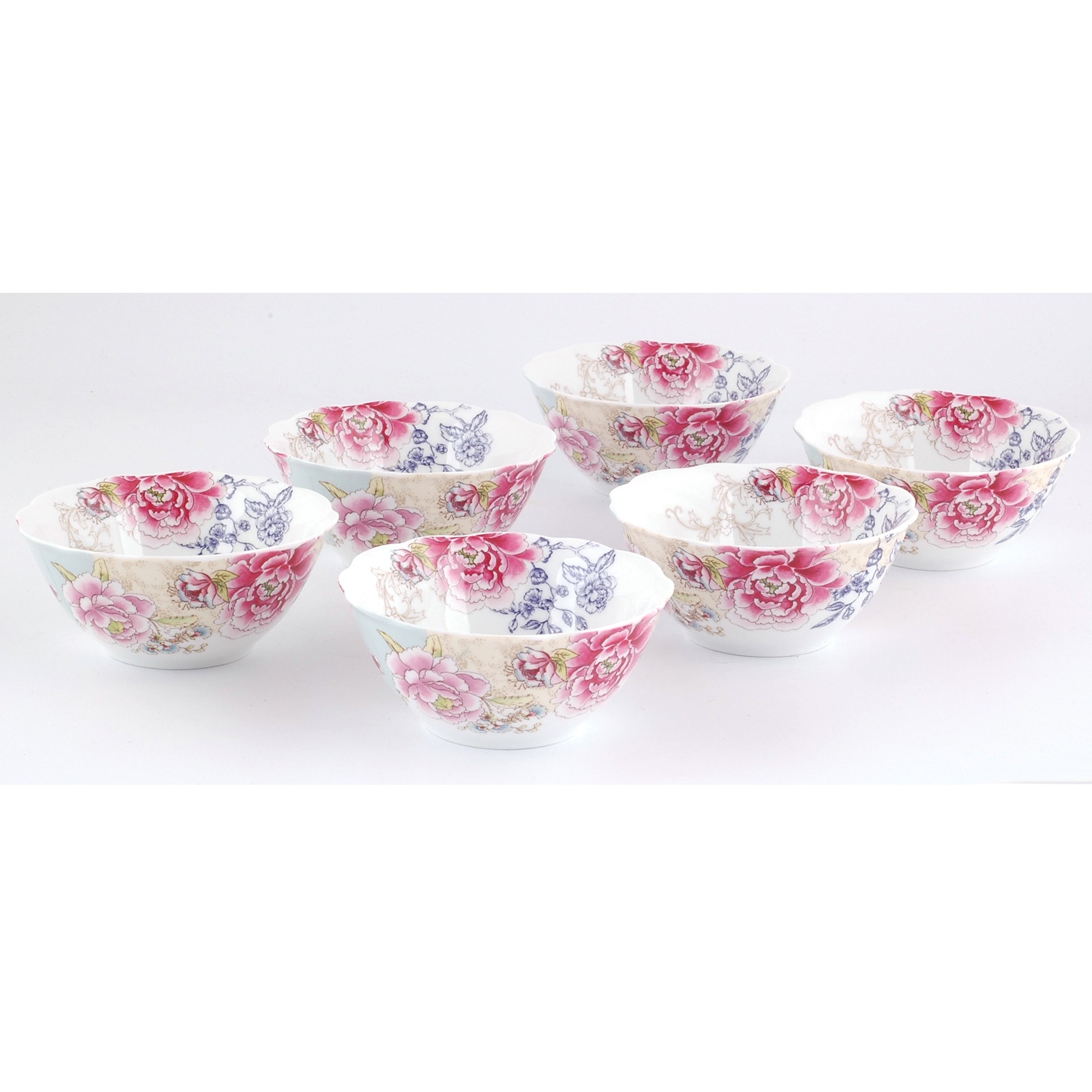 Set von 6 Schalen Chinoiserie