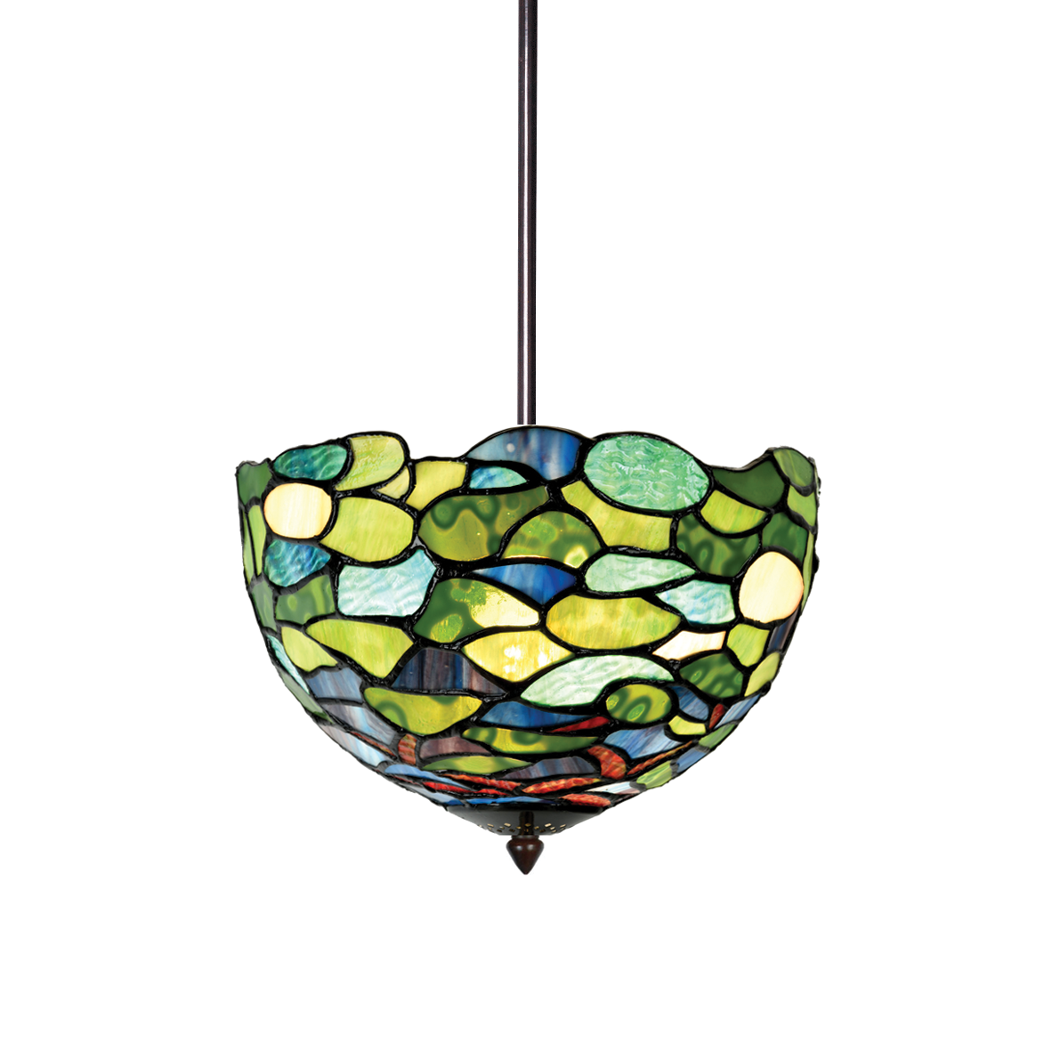 Tiffany Kantige Pendelleuchte Hortensie