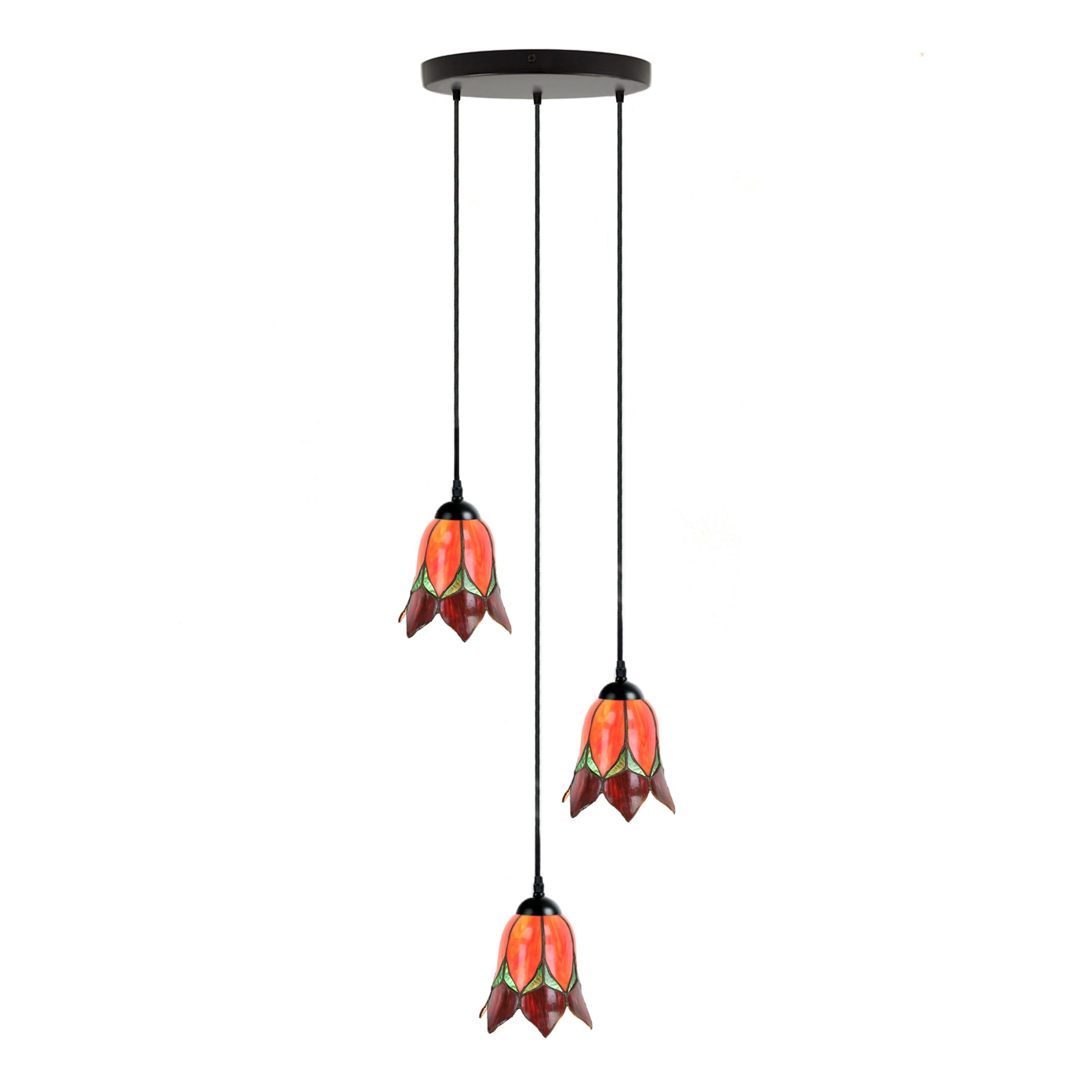 Tiffany Kronleuchter Lovely Flower Red 3