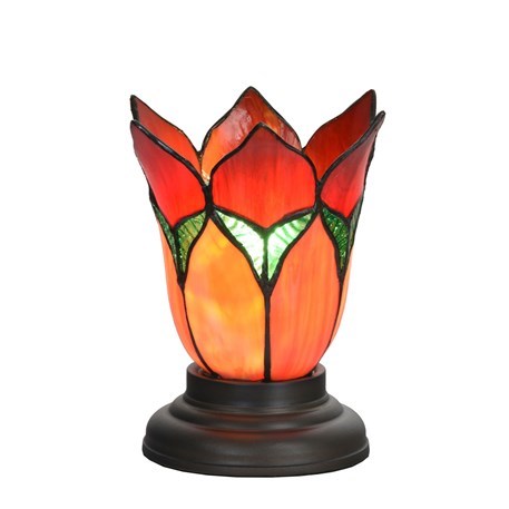 Tiffany Niedrige Tischlampe Lovely Flower Red